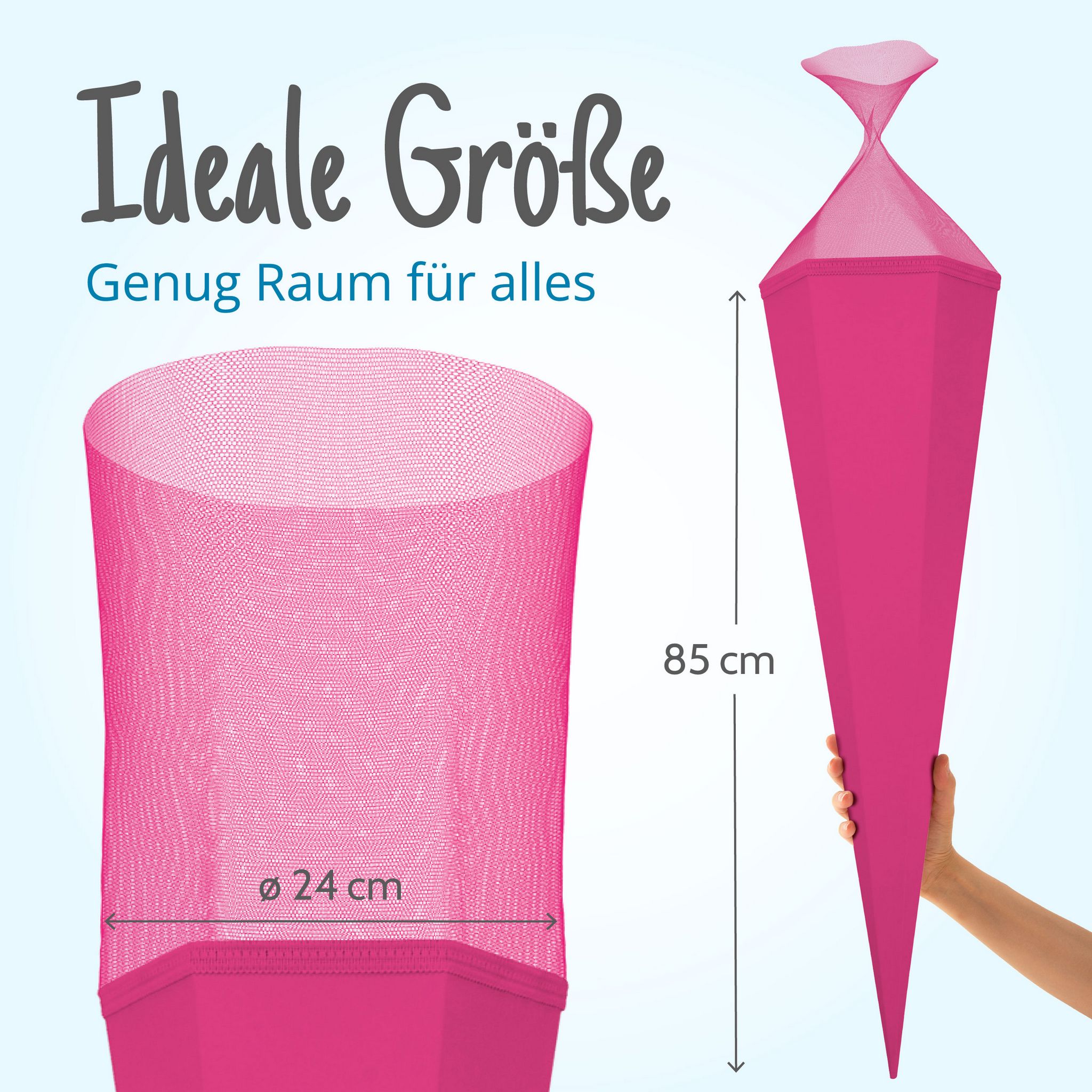 itenga Bastelschult�te mit Verschluss PINK 6eckig 85cm