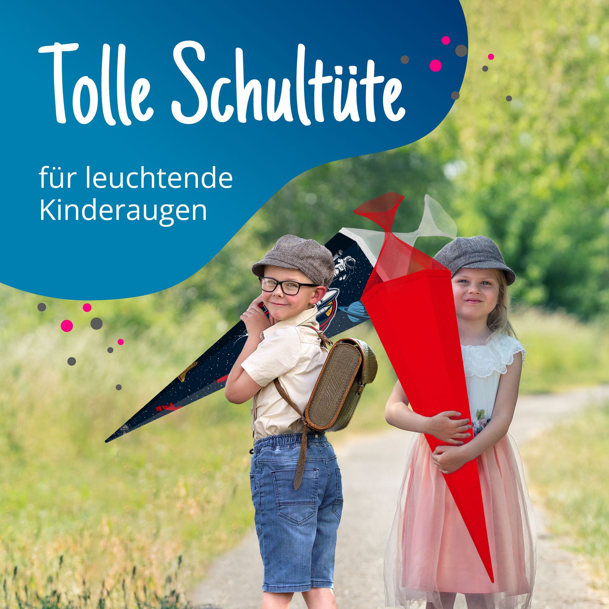 itenga Bastelschult�te mit Verschluss ROT 6eckig 85cm
