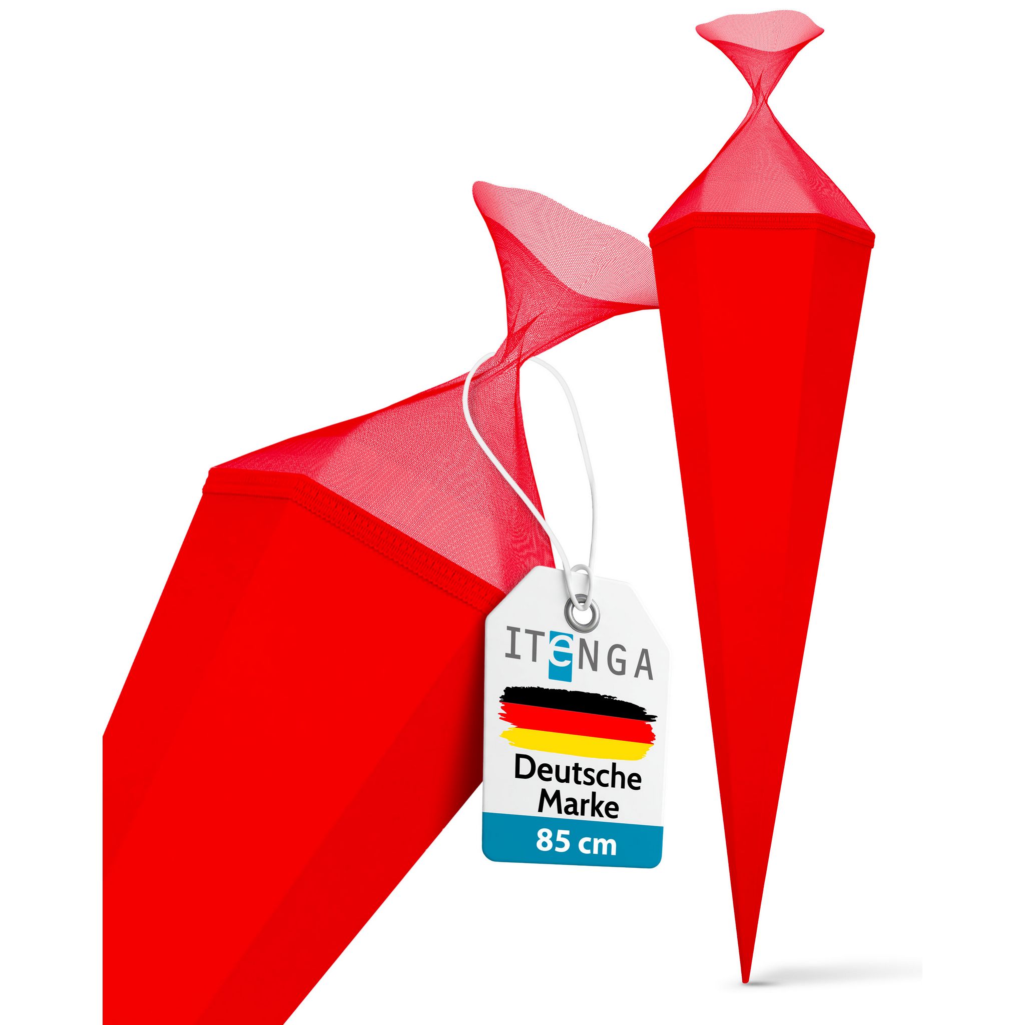 itenga Bastelschult�te mit Verschluss ROT 6eckig 85cm