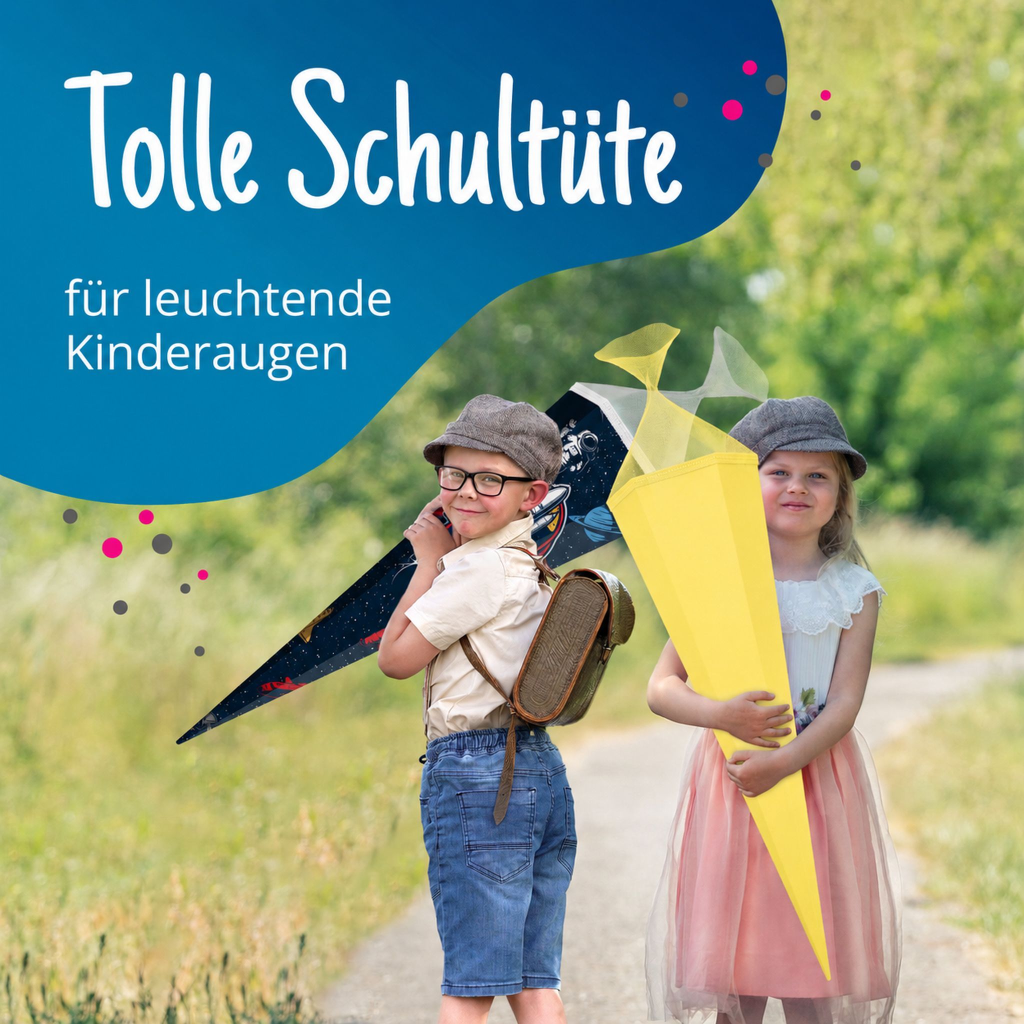 itenga Bastelschult�te mit Verschluss GELB 6eckig 85cm