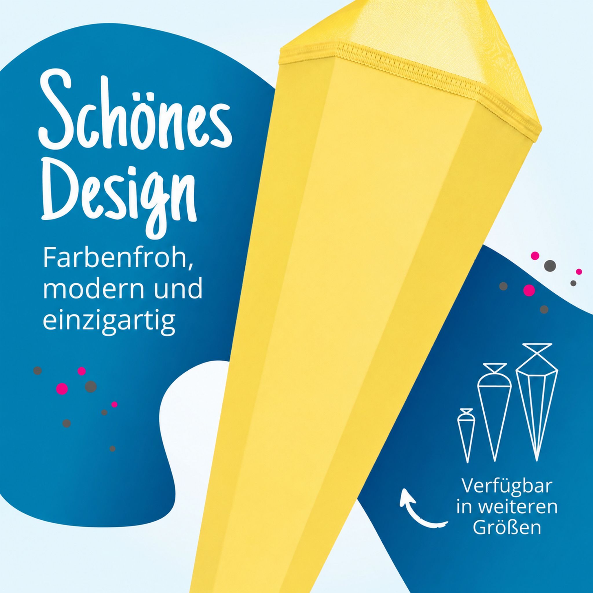 itenga Bastelschult�te mit Verschluss GELB 6eckig 85cm