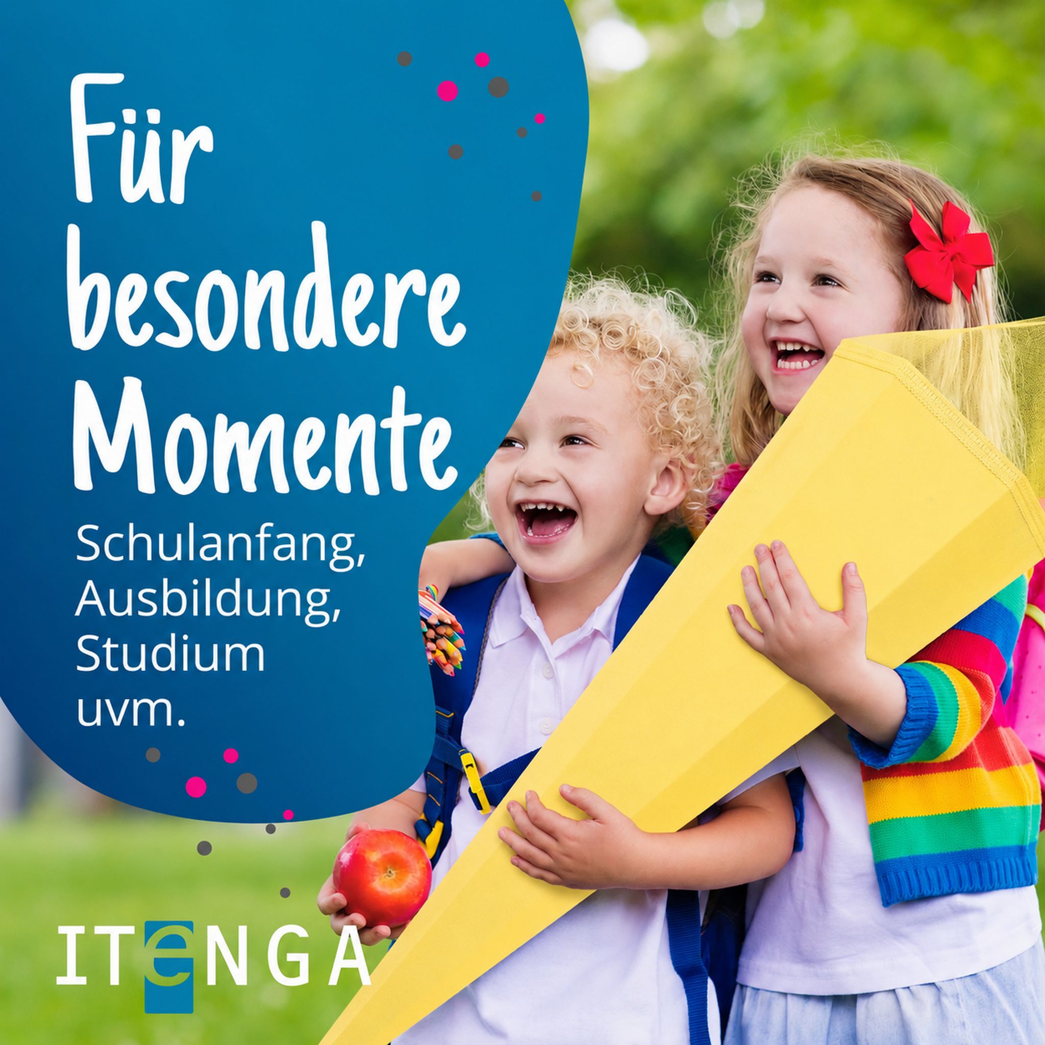itenga Bastelschult�te mit Verschluss GELB 6eckig 85cm