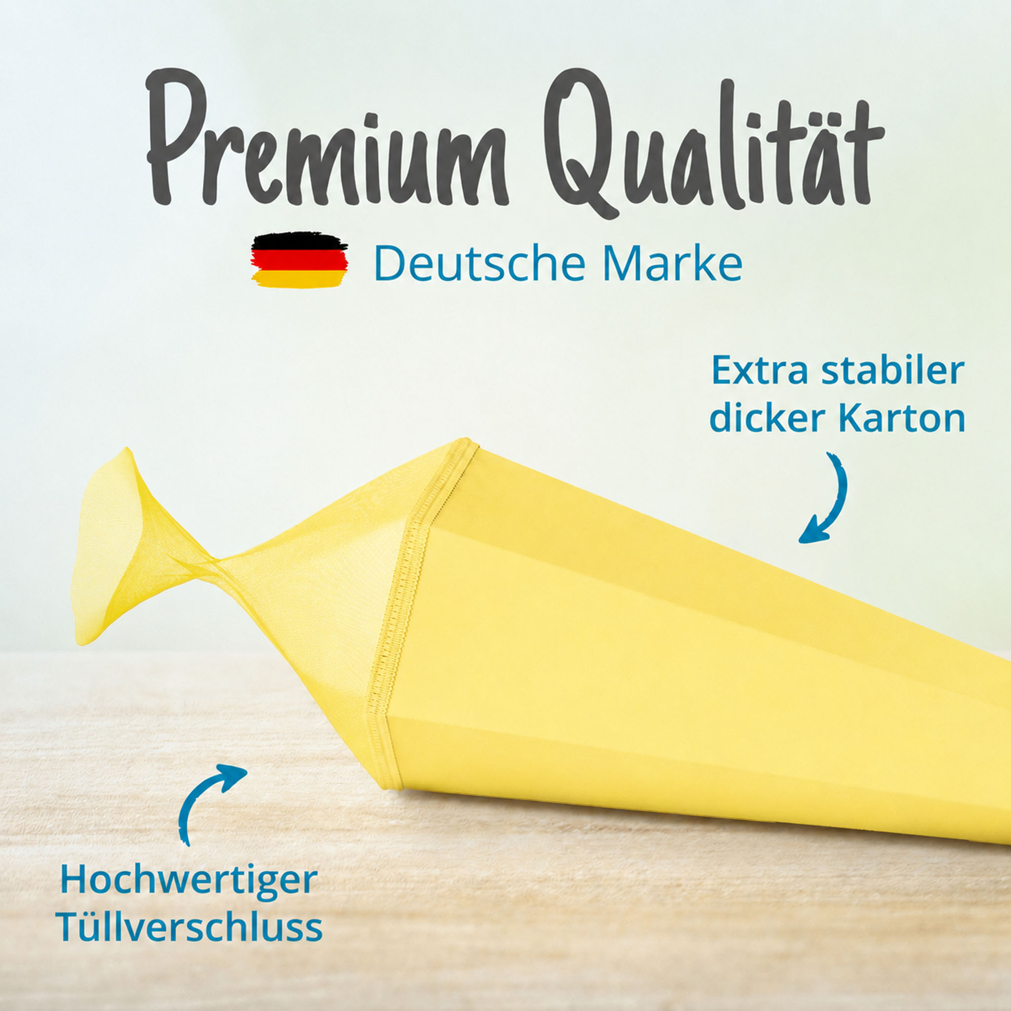 itenga Bastelschult�te mit Verschluss GELB 6eckig 85cm