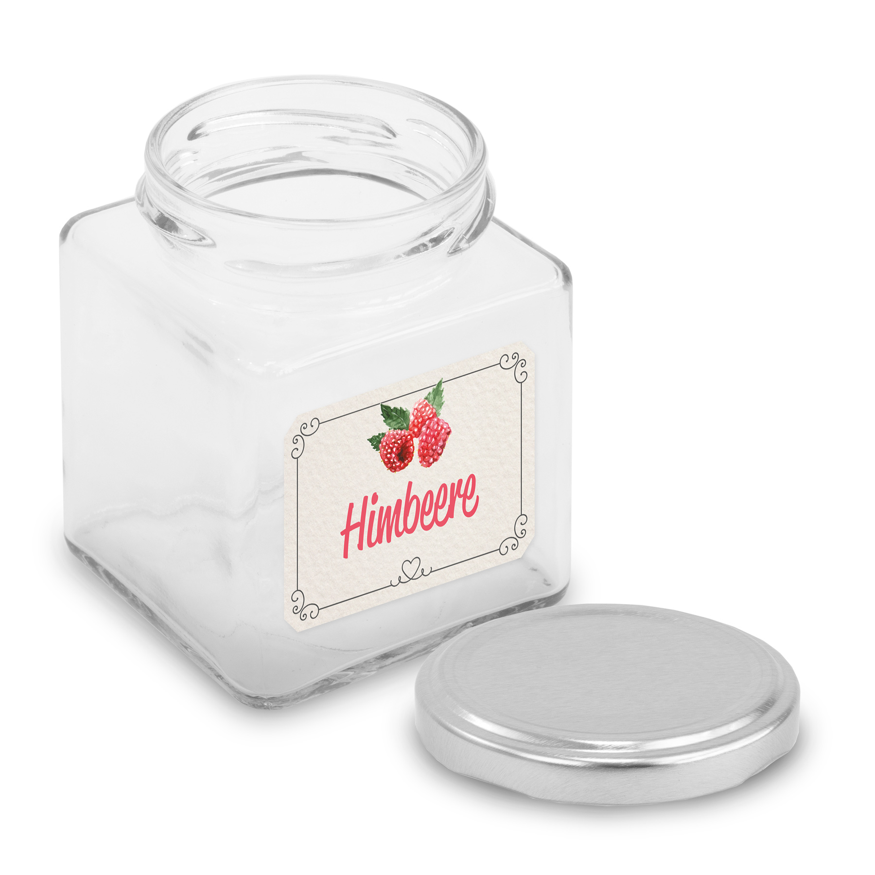 itenga 50 x Marmeladen Etikett Himbeere 4,5x3cm Landhaus...