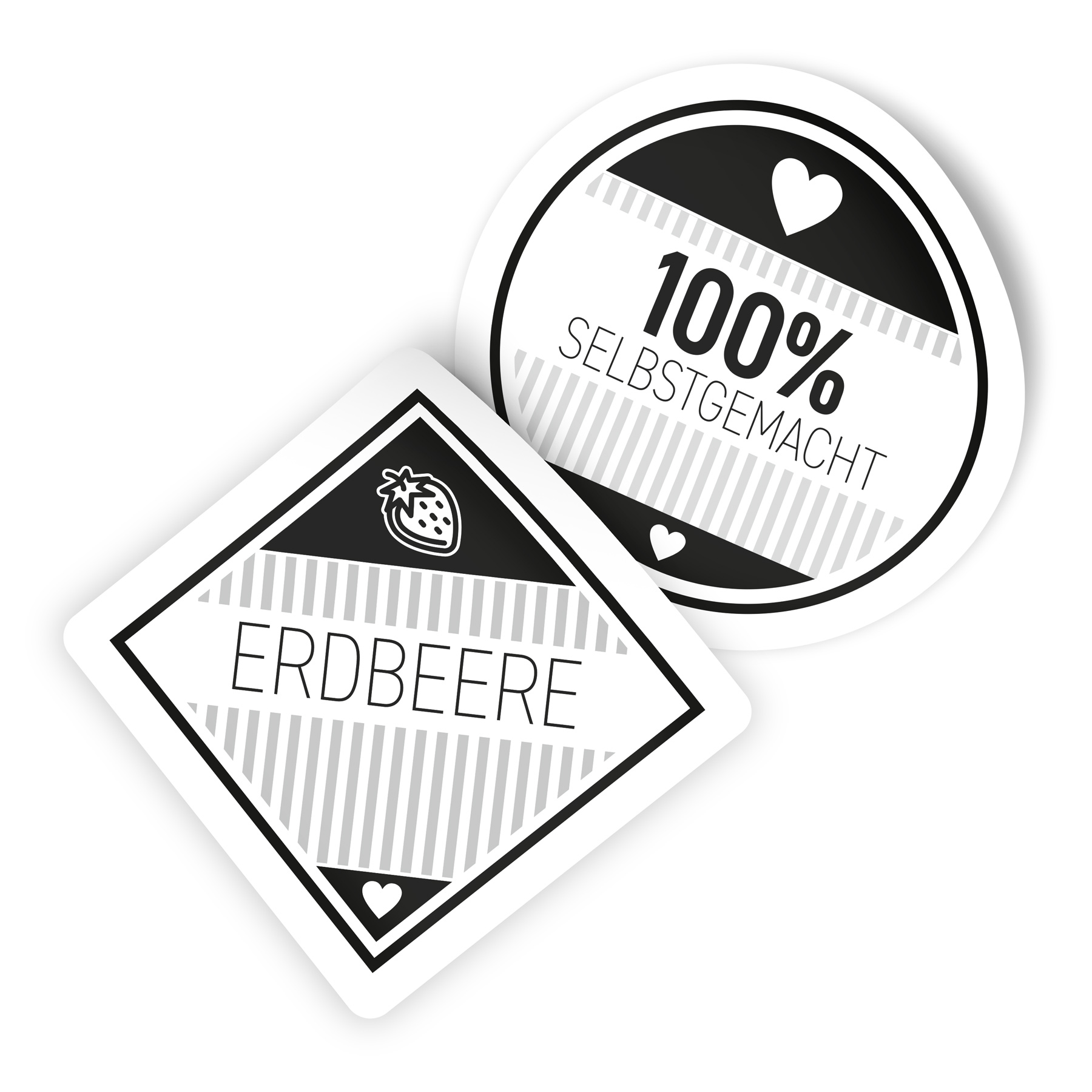 itenga Marmeladensticker 10erSet Aufkleber Deckel und Gl...