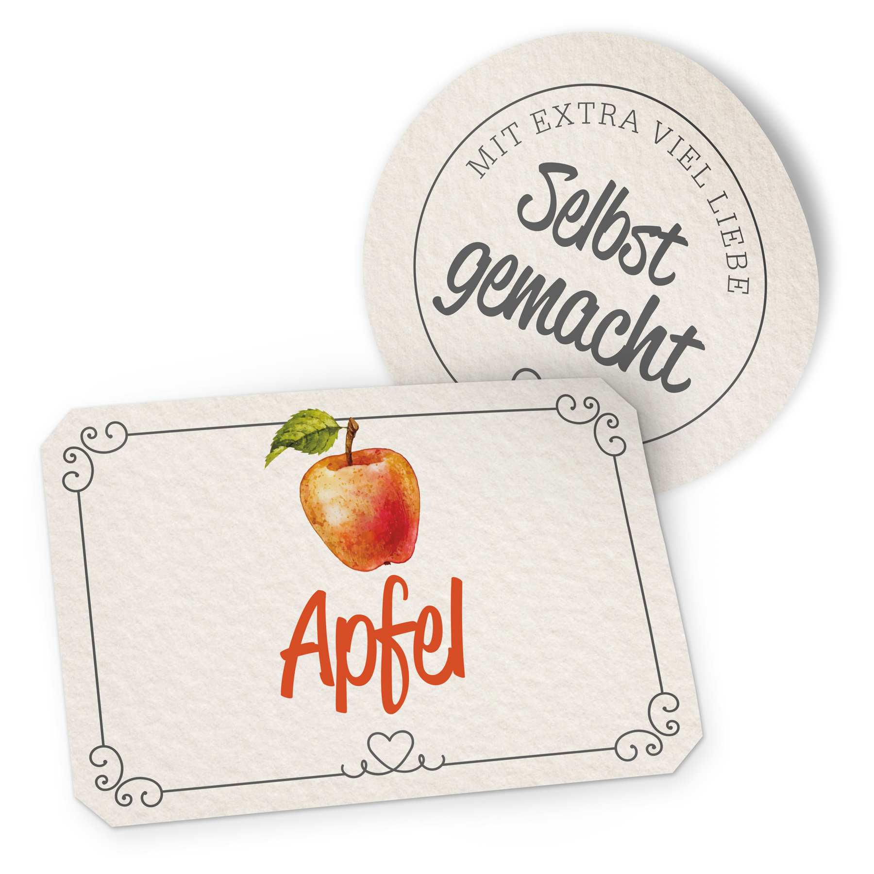 itenga Marmeladensticker 10erSet Aufkleber Deckel und Gl...