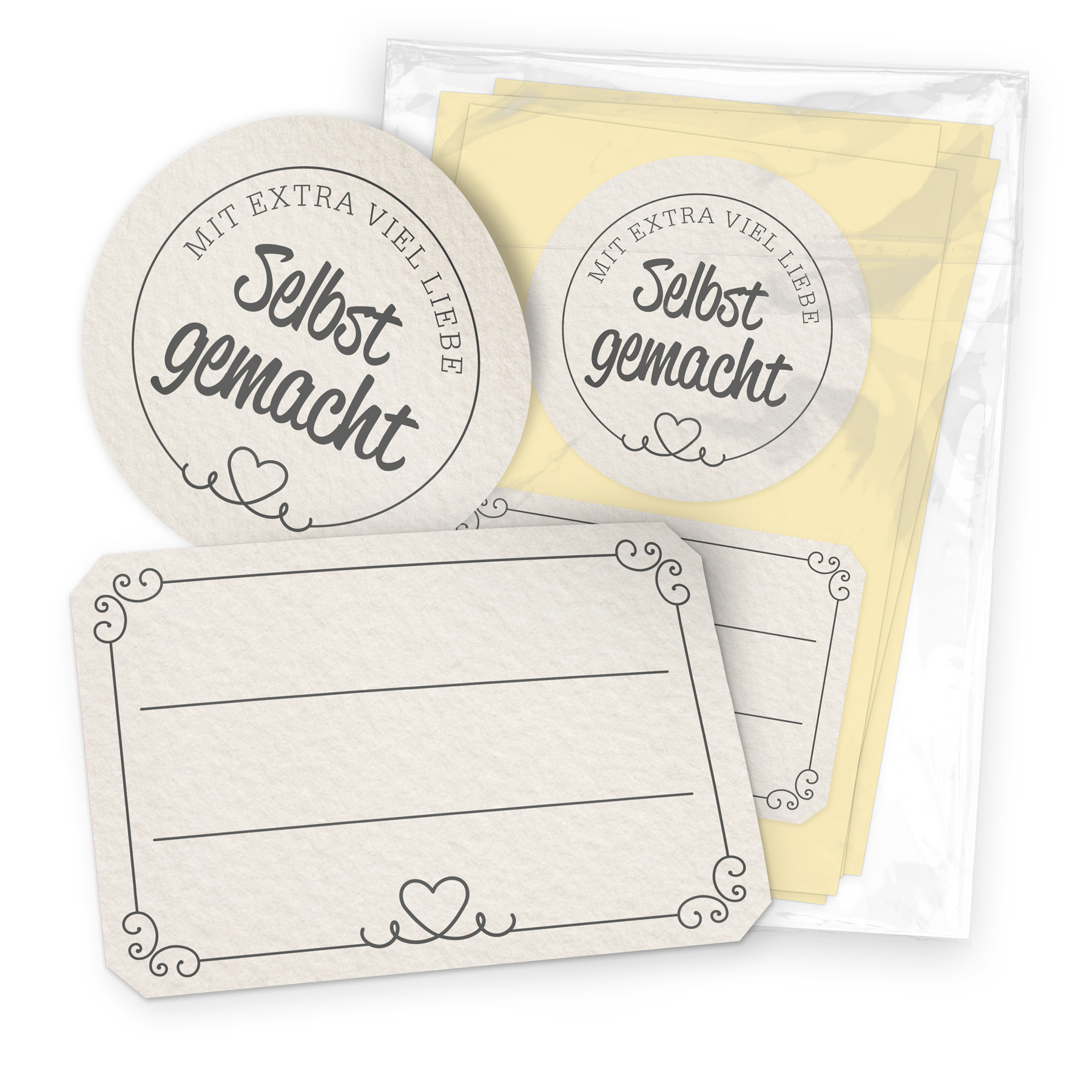 itenga Marmeladensticker 10erSet Aufkleber Deckel und Gl...