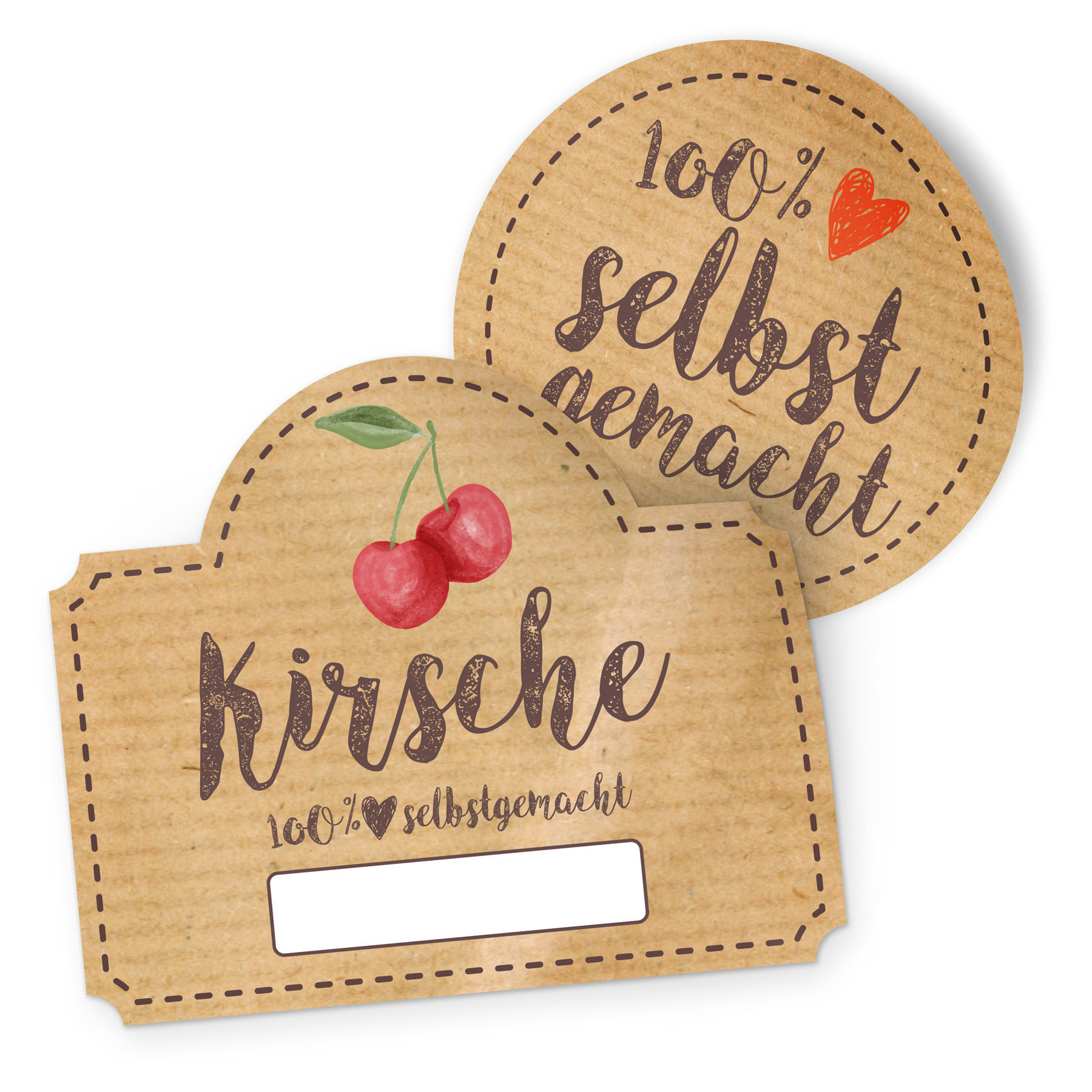 itenga Set 10 Marmeladengl�ser rund 212ml mit Sticker KI...