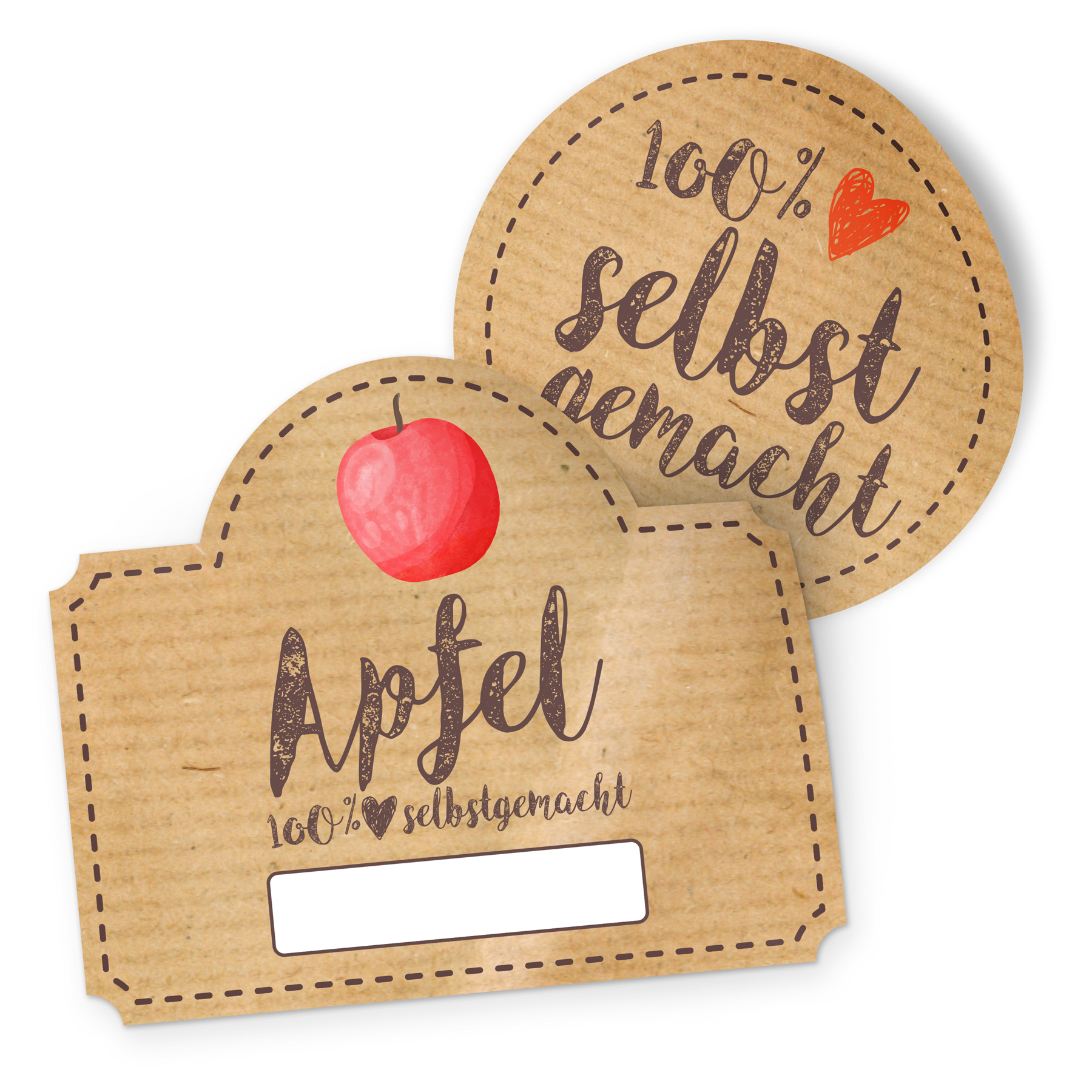 itenga Set 10 Marmeladengl�ser rund 212ml mit Sticker AP...