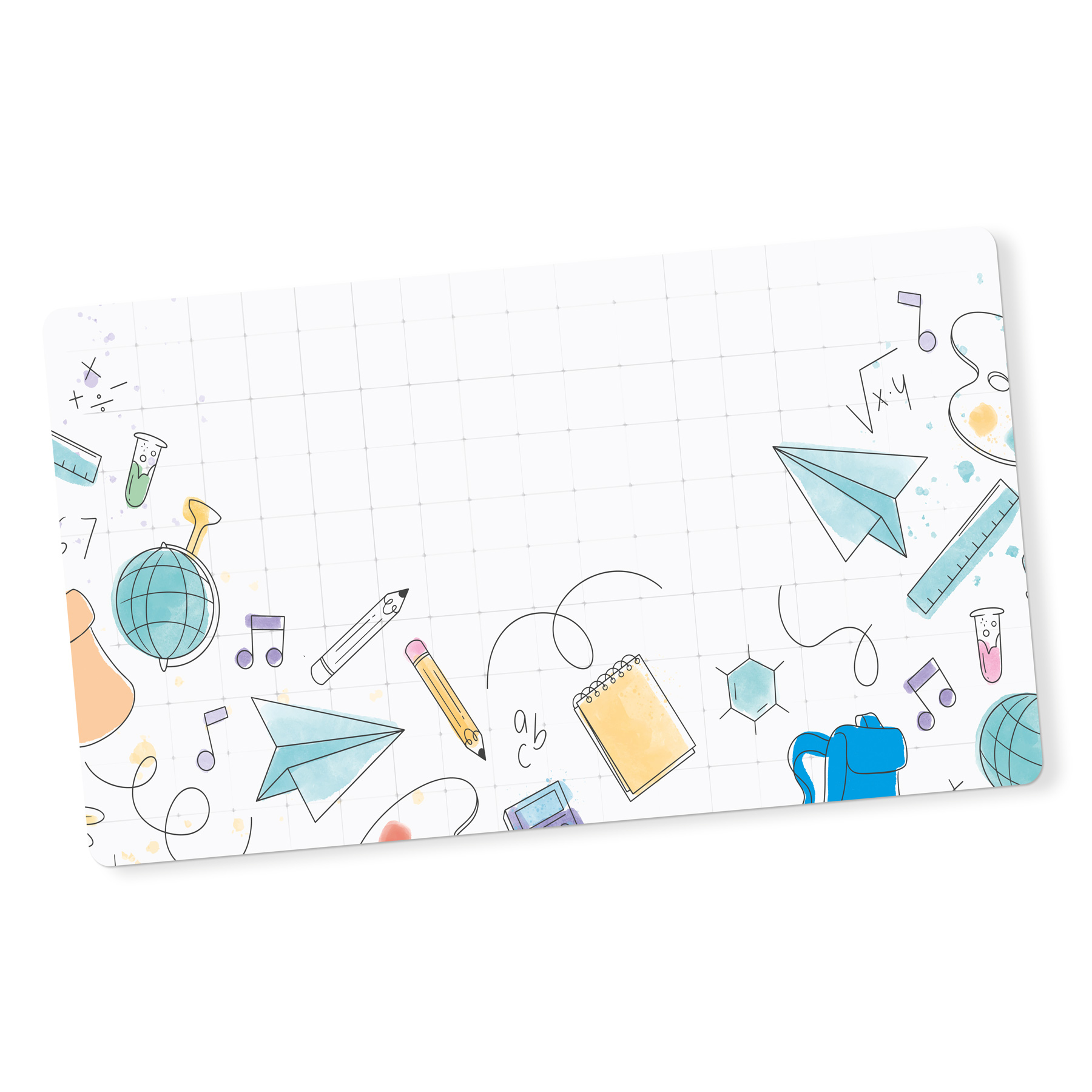 itenga 25x Namensetiketten Doodles bunt Schulanfang