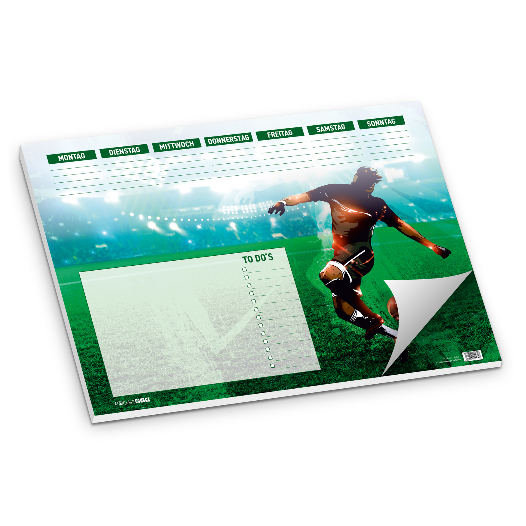 itenga Schreibtischunterlage Fu�baller DIN A3 50 Blatt