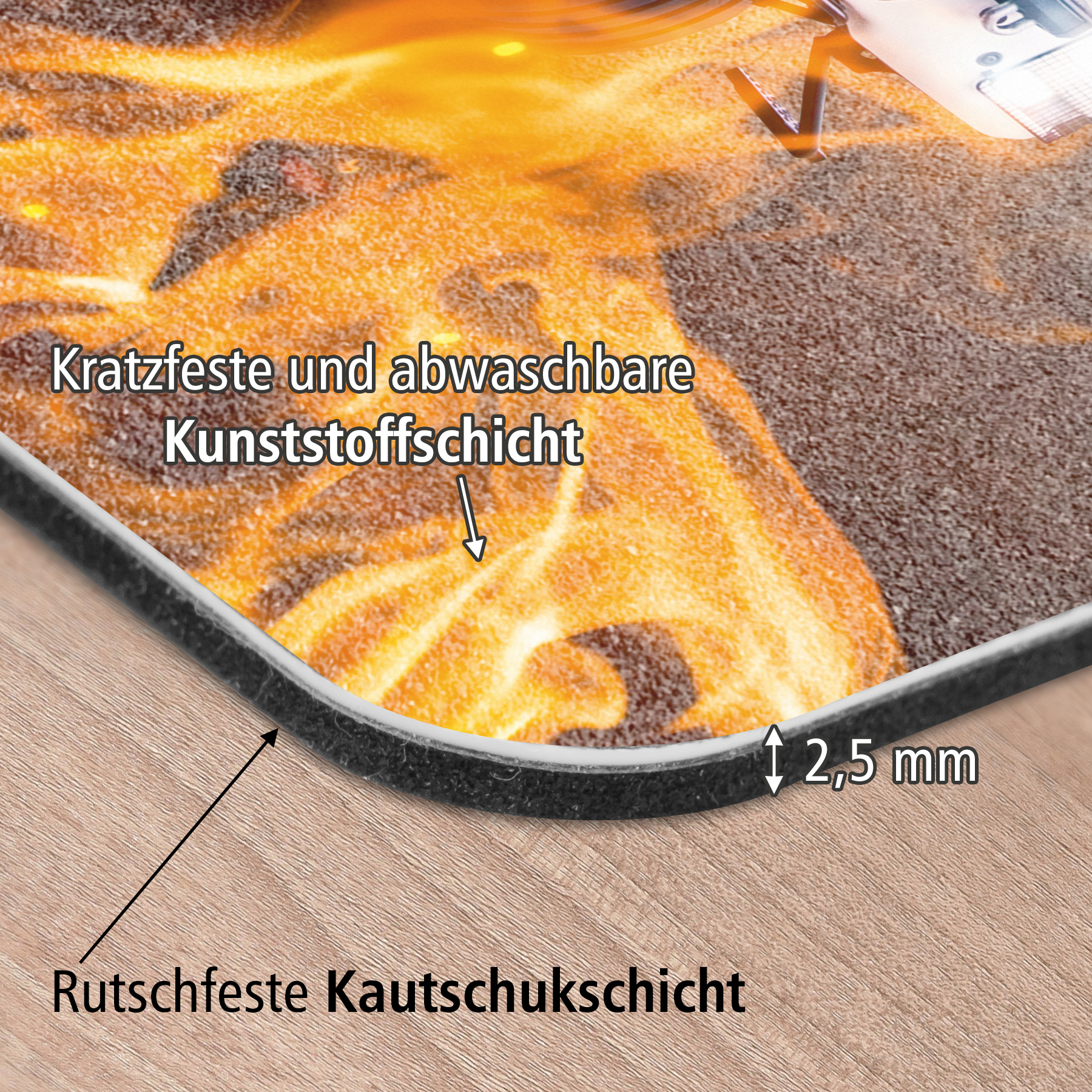 itenga Deluxe Schreibtischunterlage Feuerwehr 50x40 cm ...