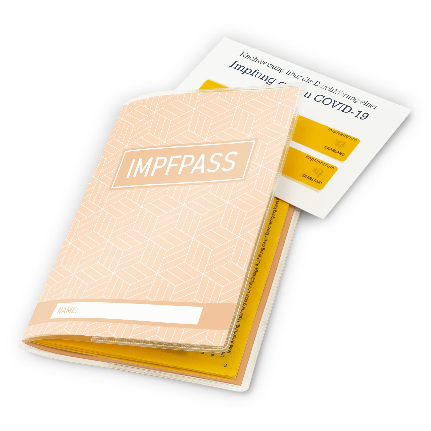 ITENGA Design Impfpassh�lle Motiv Geometrie Pfirsichfarben