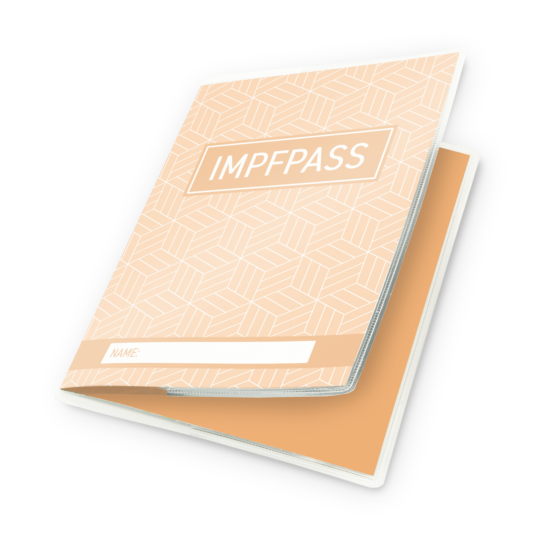 ITENGA Design Impfpassh�lle Motiv Geometrie Pfirsichfarben