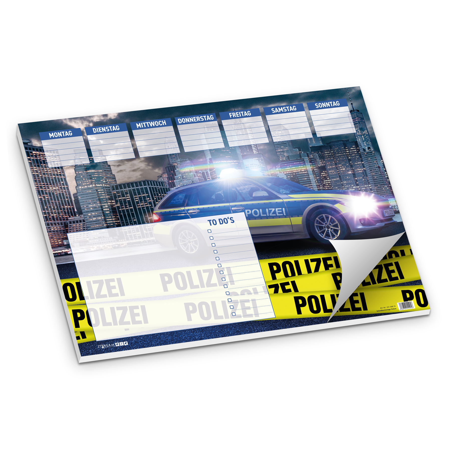 itenga Schreibtischunterlage Polizei DIN A3 50 Blatt