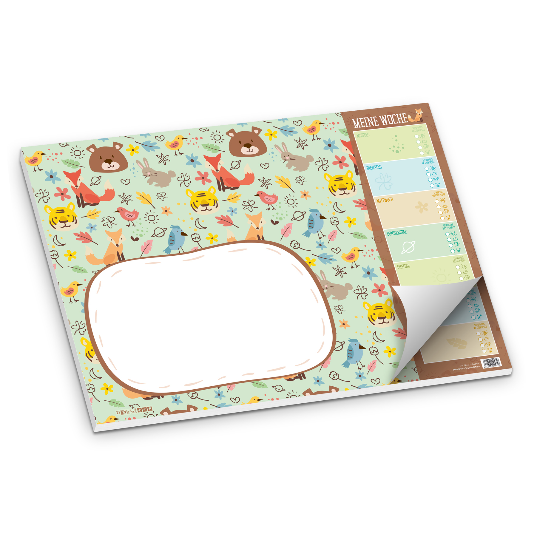 itenga Schreibtischunterlage f�r Kinder Waldtiere DIN A3...