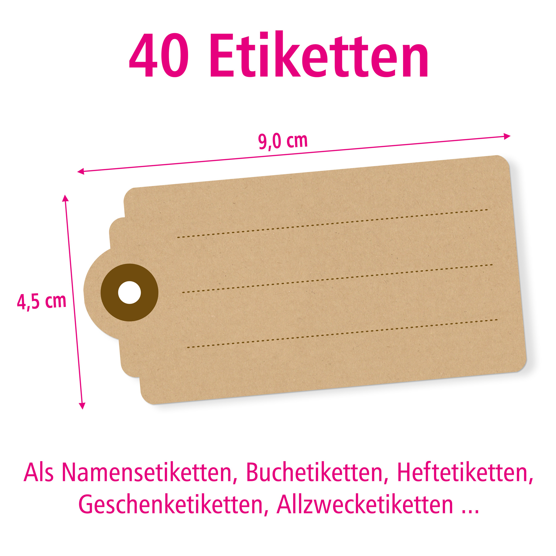 itenga Sticker Tag Anhnger 50x Geschenkaufkleber 9,0 x ...