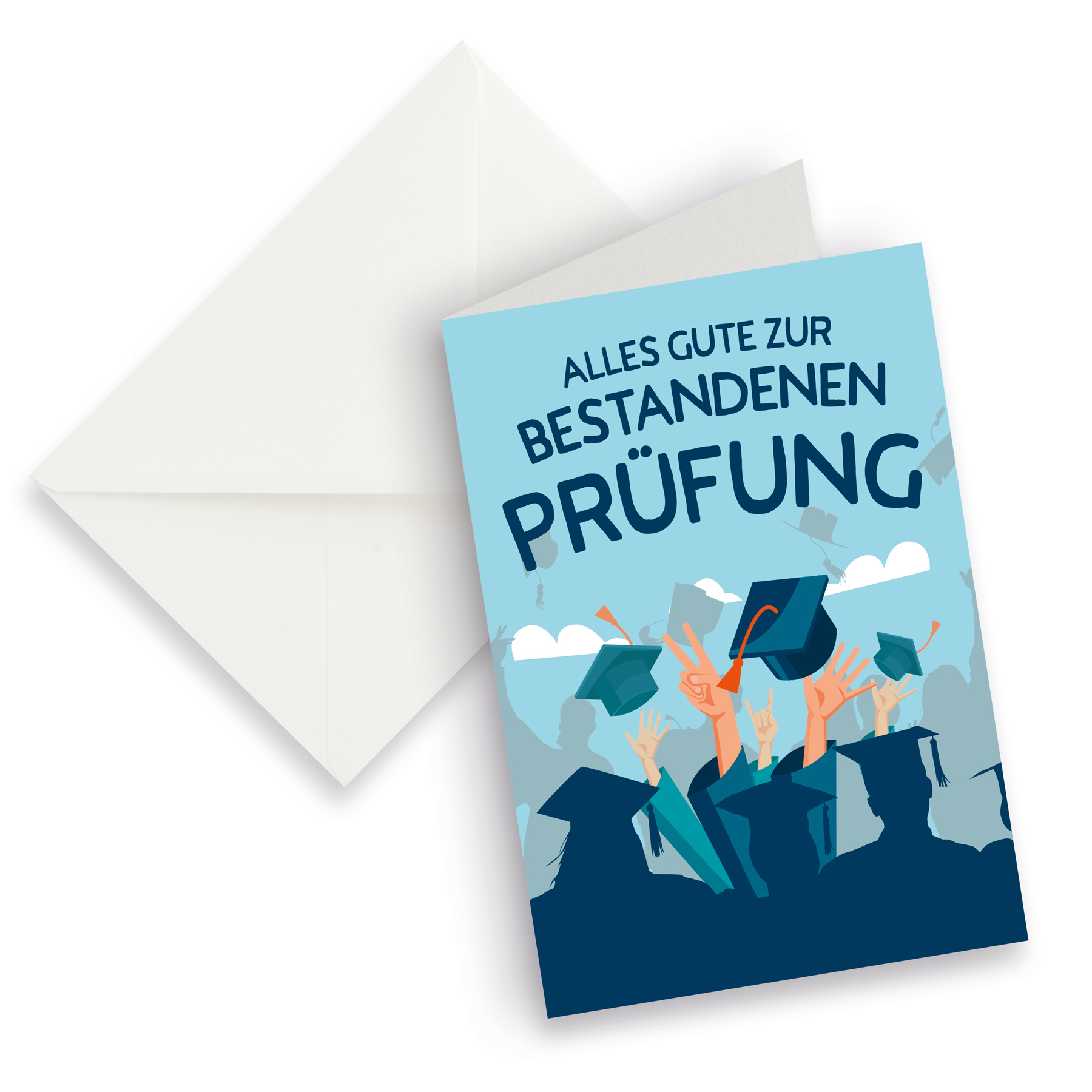 itenga XXL Klappkarte DIN A4 Alles Gute zur Pr�fung und ...