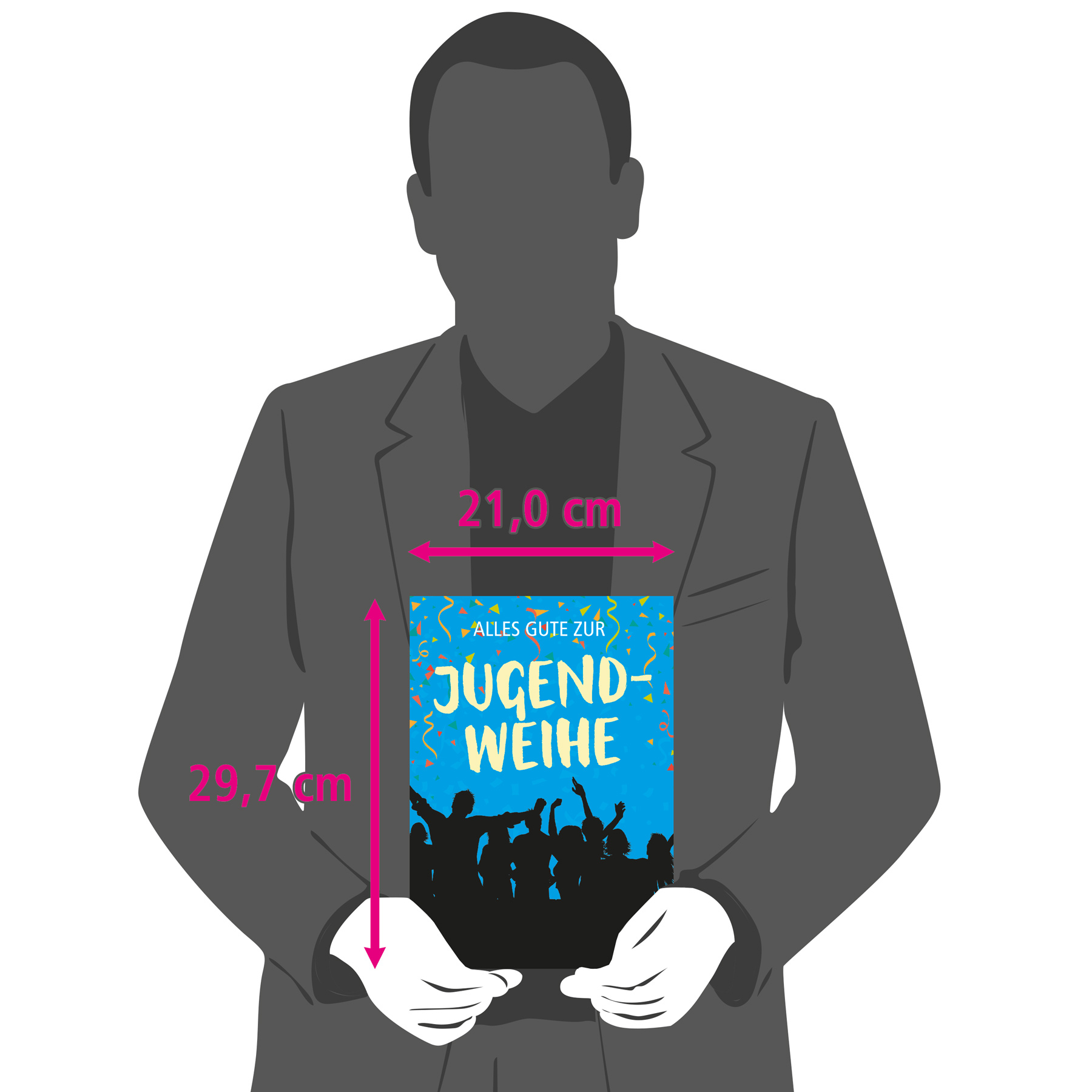 itenga XXL Klappkarte DIN A4 Alles Gute zur Jugendweihe ...