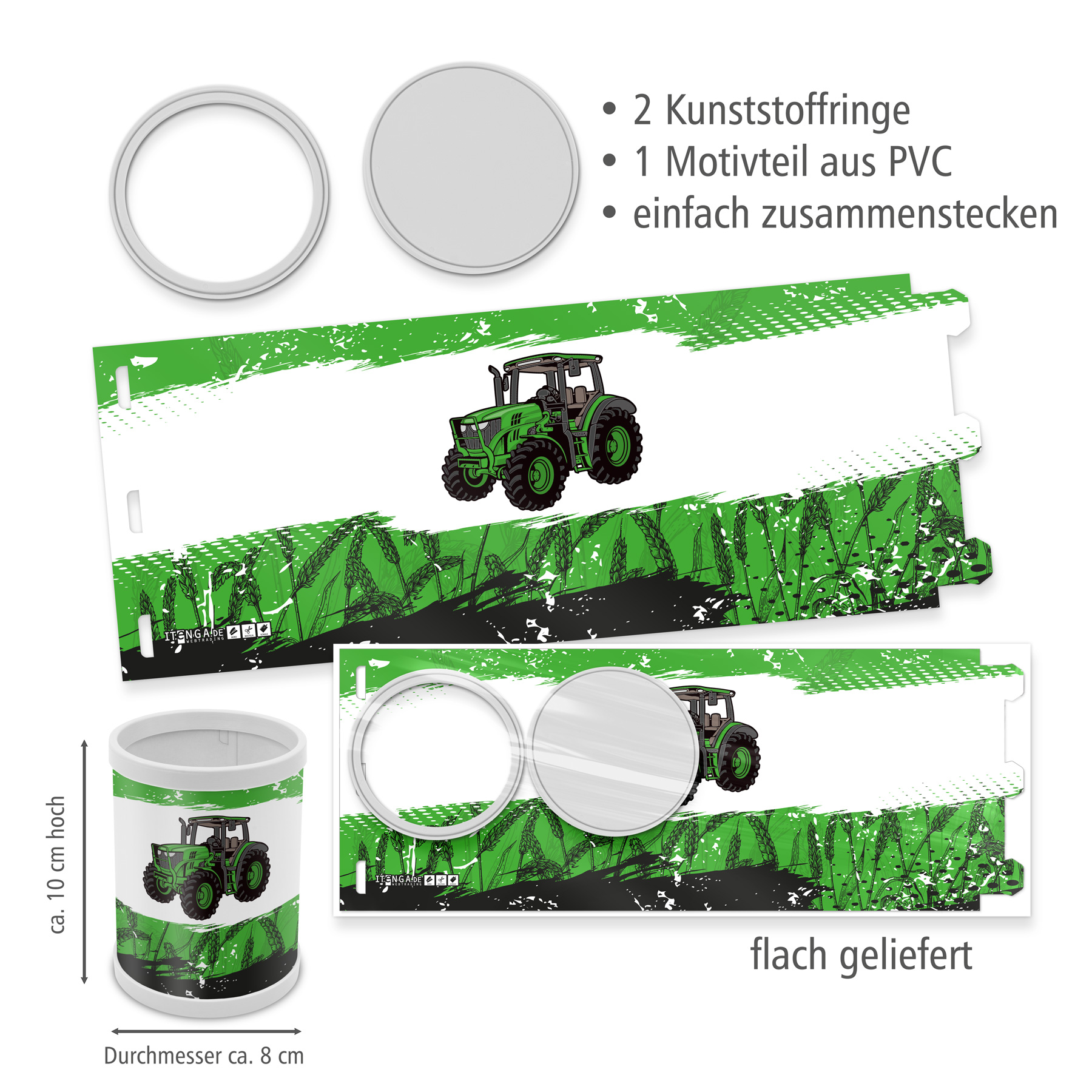 itenga Stiftek�cher Motiv Traktor H�he 10 cm Durchmesser...