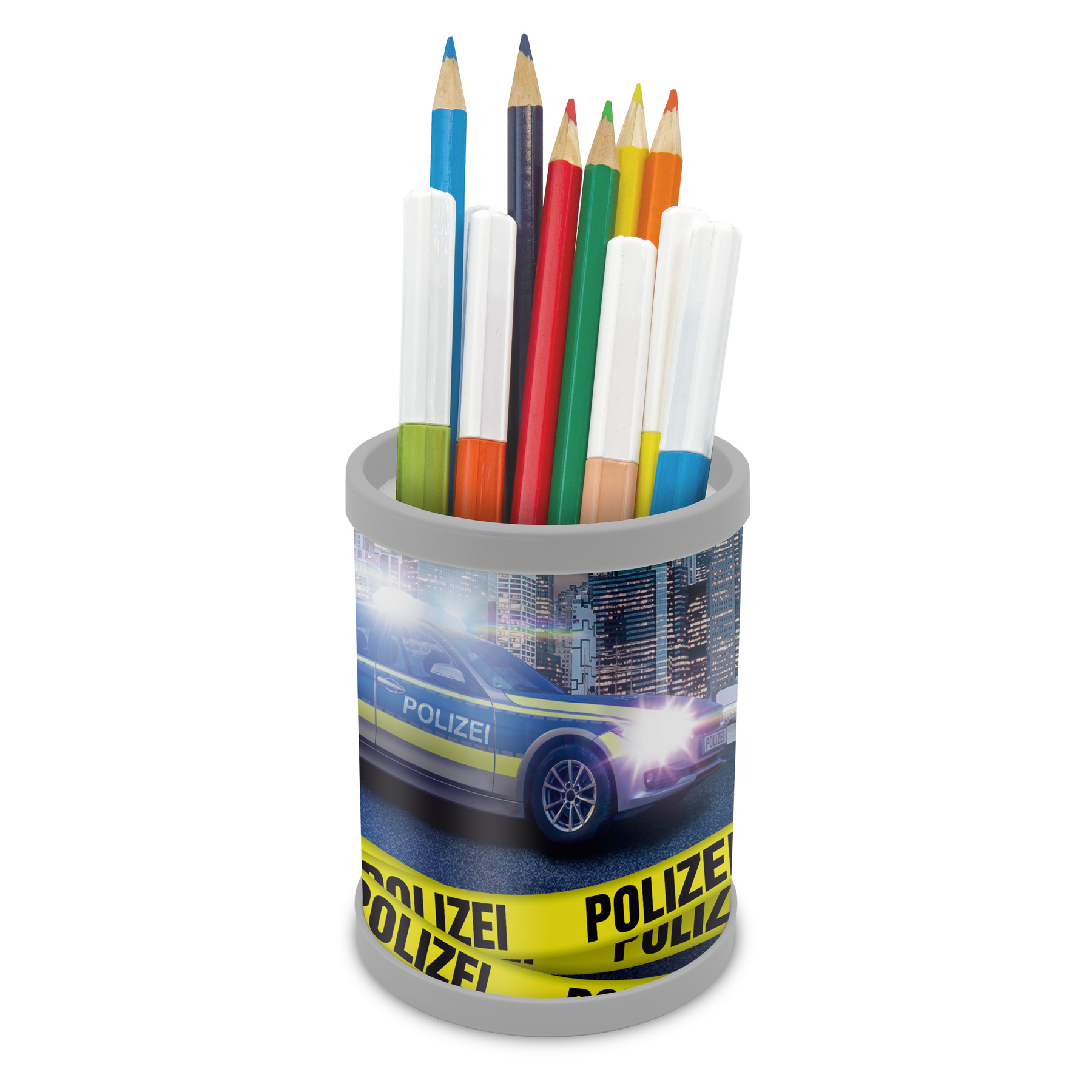 itenga Stiftek�cher Motiv Polizei H�he 10 cm Durchmesser...