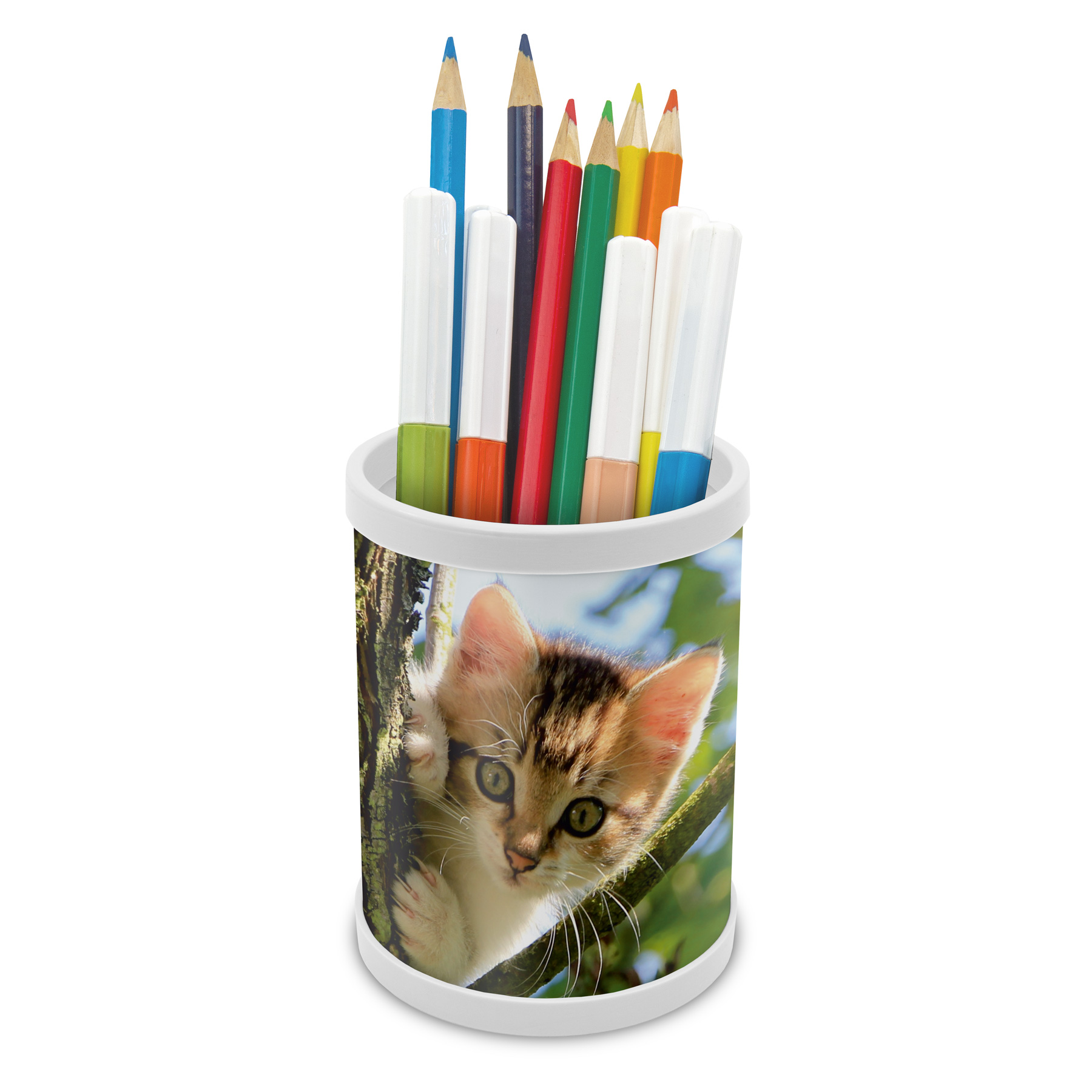 itenga Stiftek�cher Motiv Katze H�he 10 cm Durchmesser 8 cm