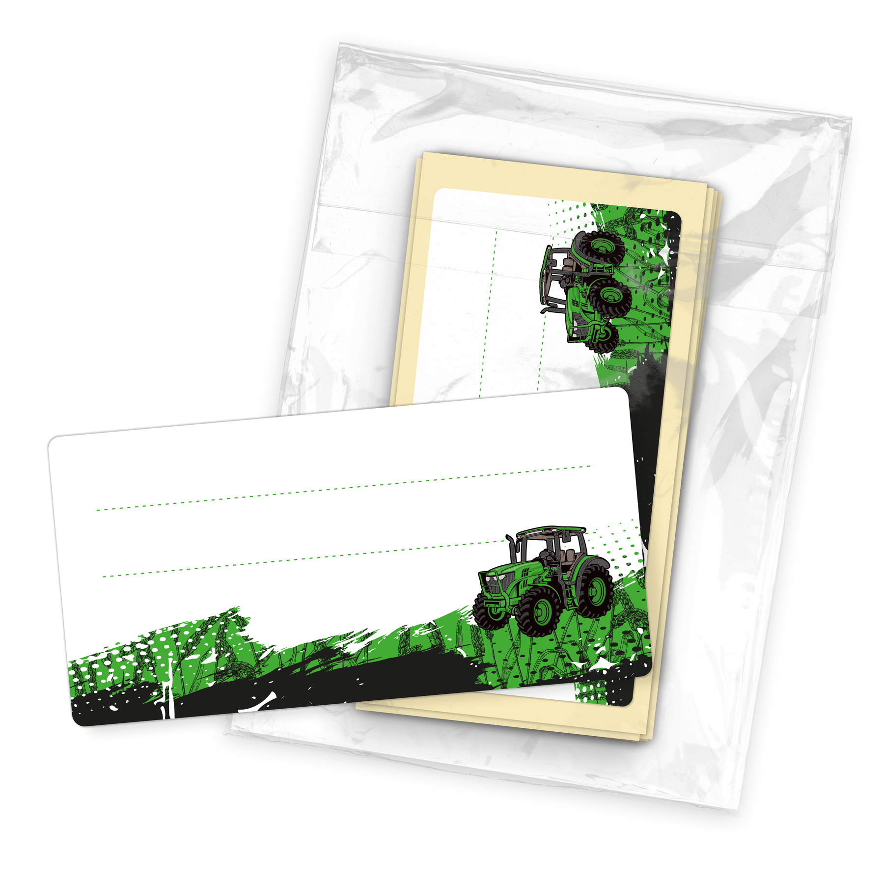 itenga 40x Buchetiketten Traktor 9x4,5cm Namensetiketten...