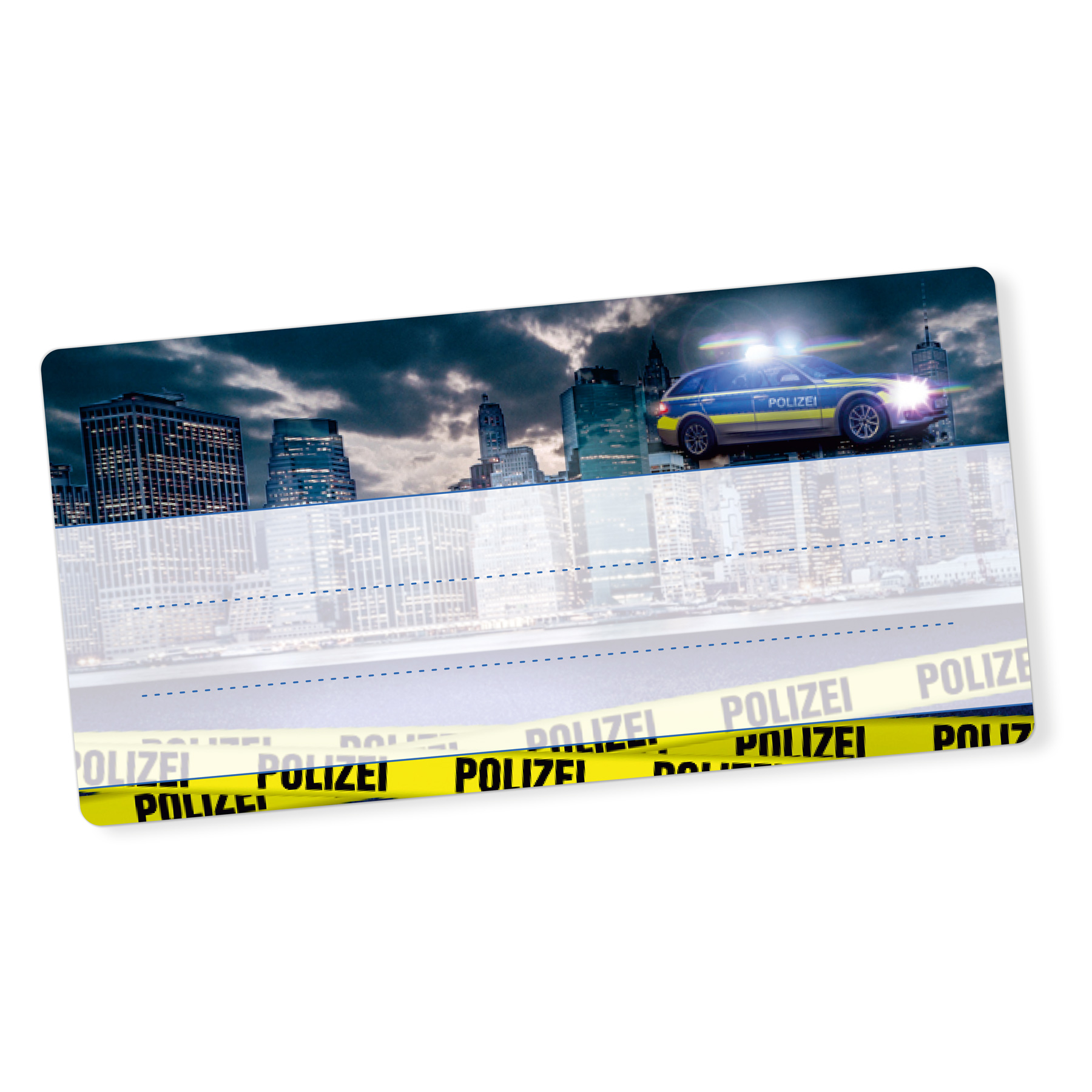 itenga 40x Buchetiketten Polizei 9x4,5cm Namensetiketten...