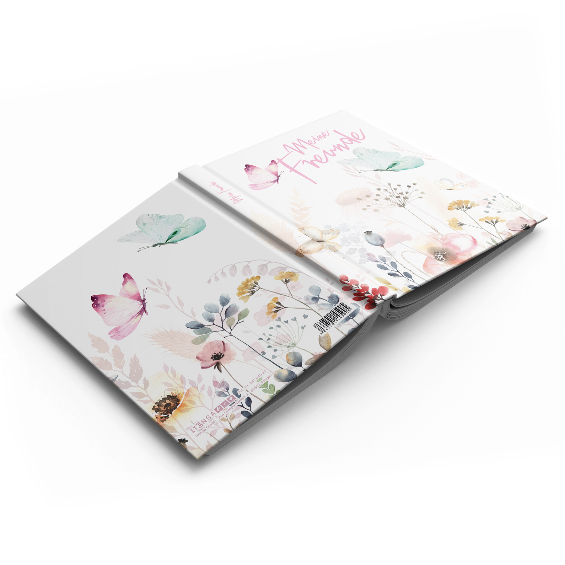 itenga Freundebuch Schmetterling DIN A5, 88 Seiten 150g ...
