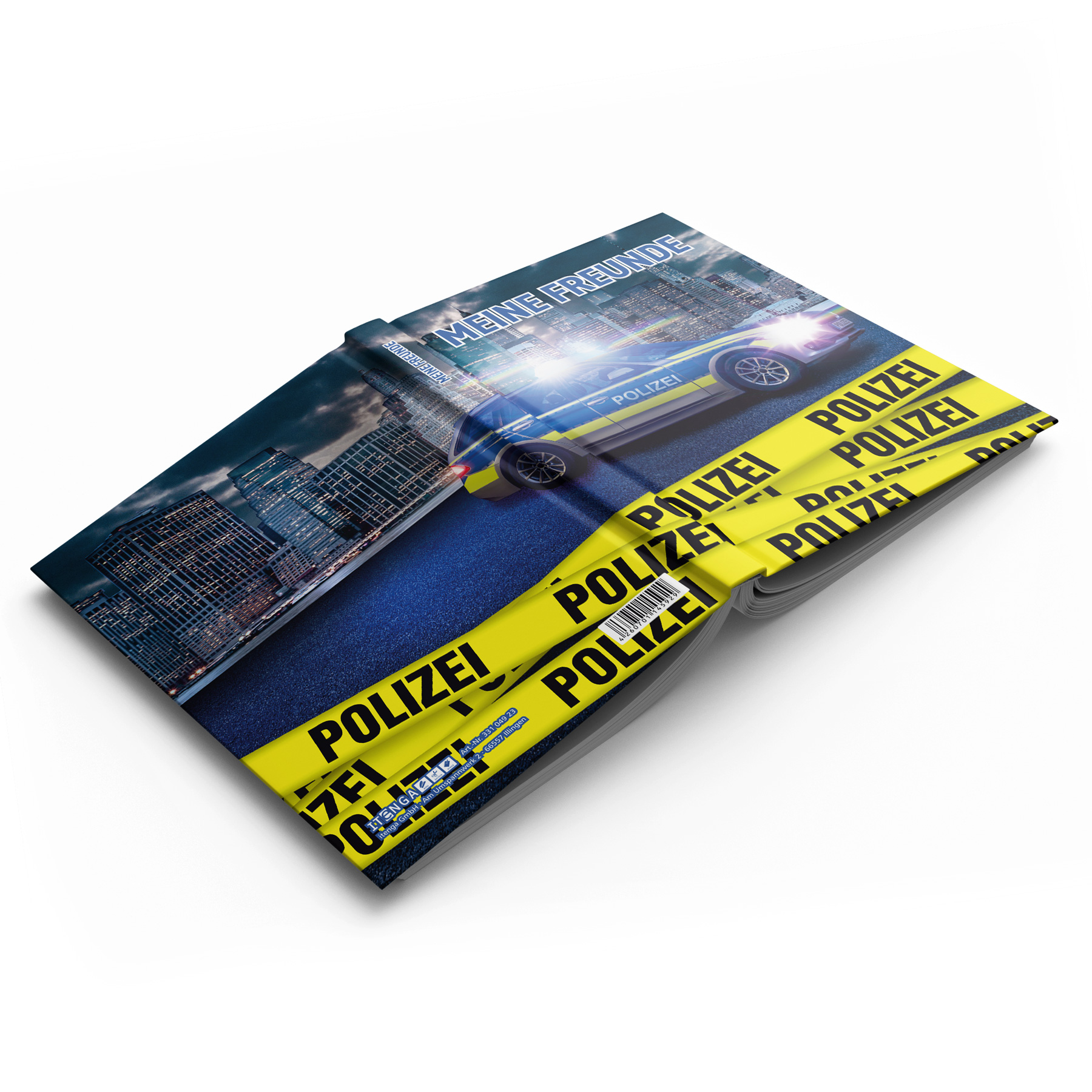 itenga Freundebuch Polizei DIN A5, 88 Seiten 150g Naturp...