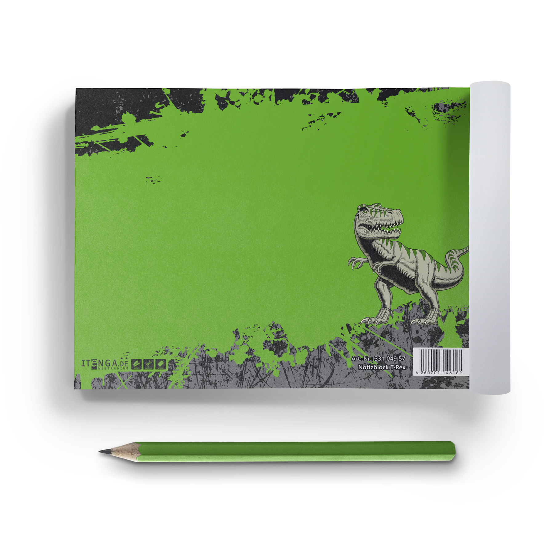 ITENGA Notizblock T-REX DIN A6 quer 50 Blatt