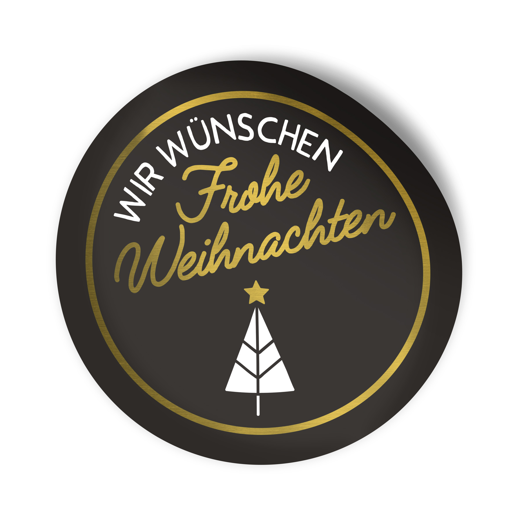 itenga 24x Sticker Wir w�nschen Frohe Weihnachten schwar...