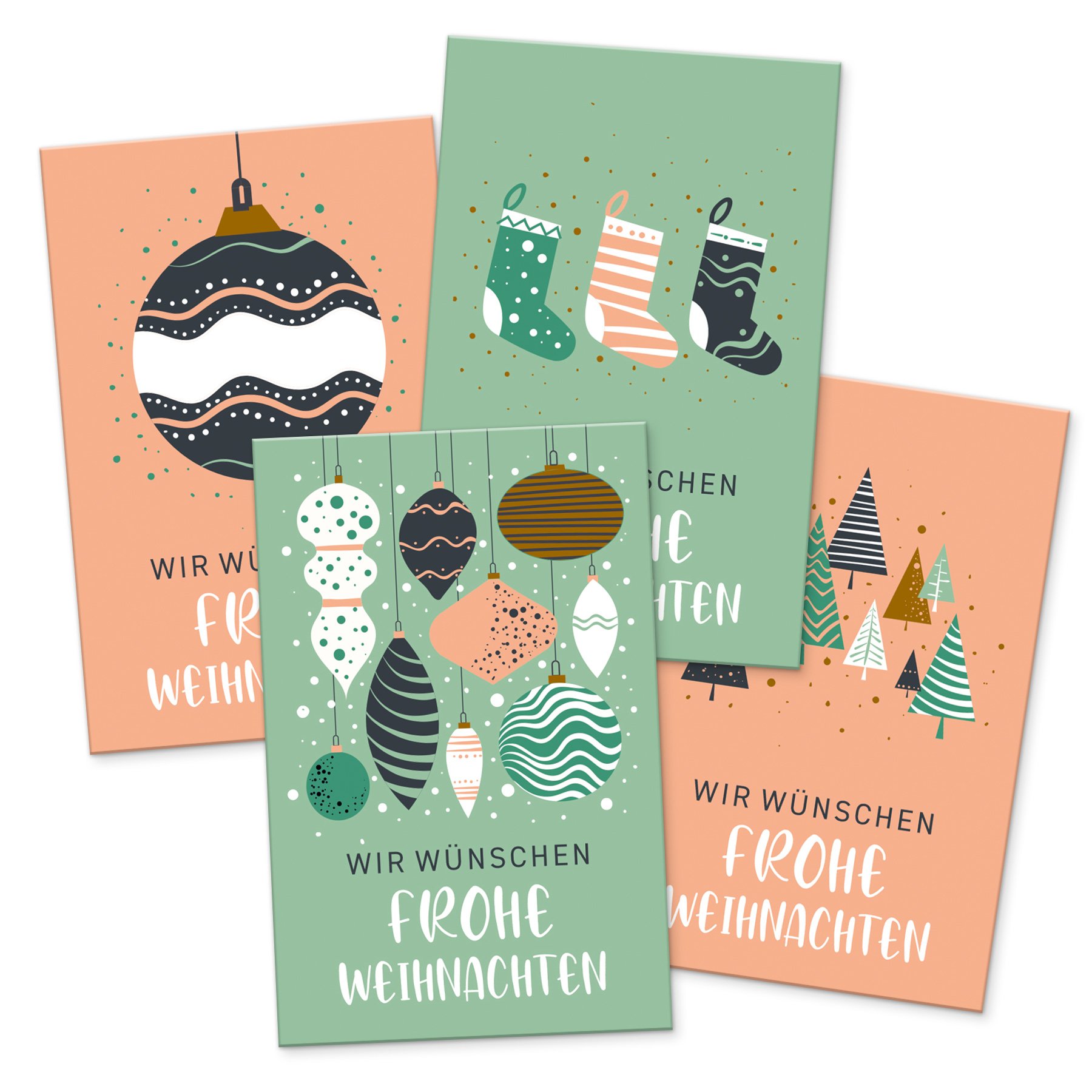 itenga 24 x Geschenkekarten Frohe Weihnachten Weihnachts...