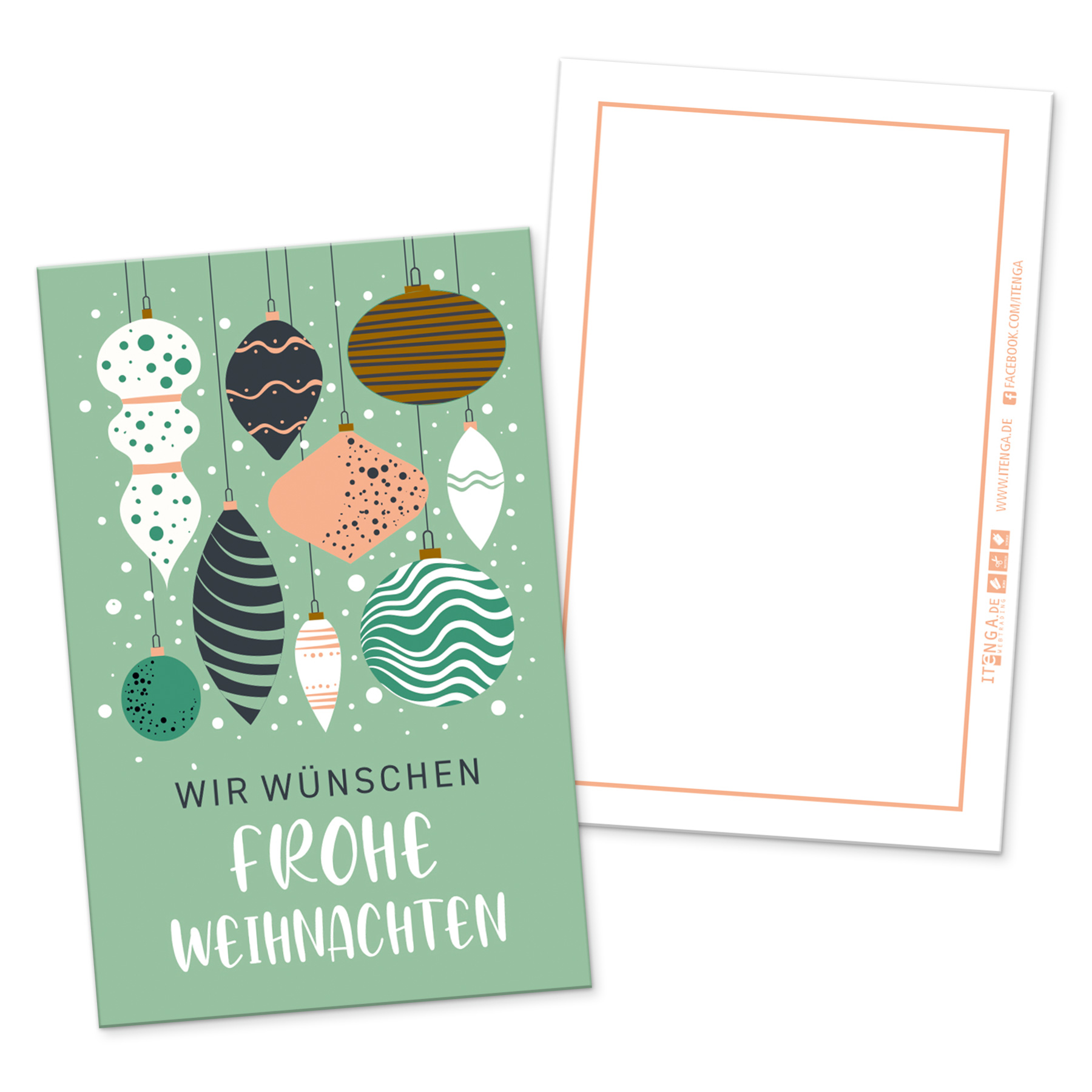 itenga 24 x Geschenkekarten Frohe Weihnachten Weihnachts...