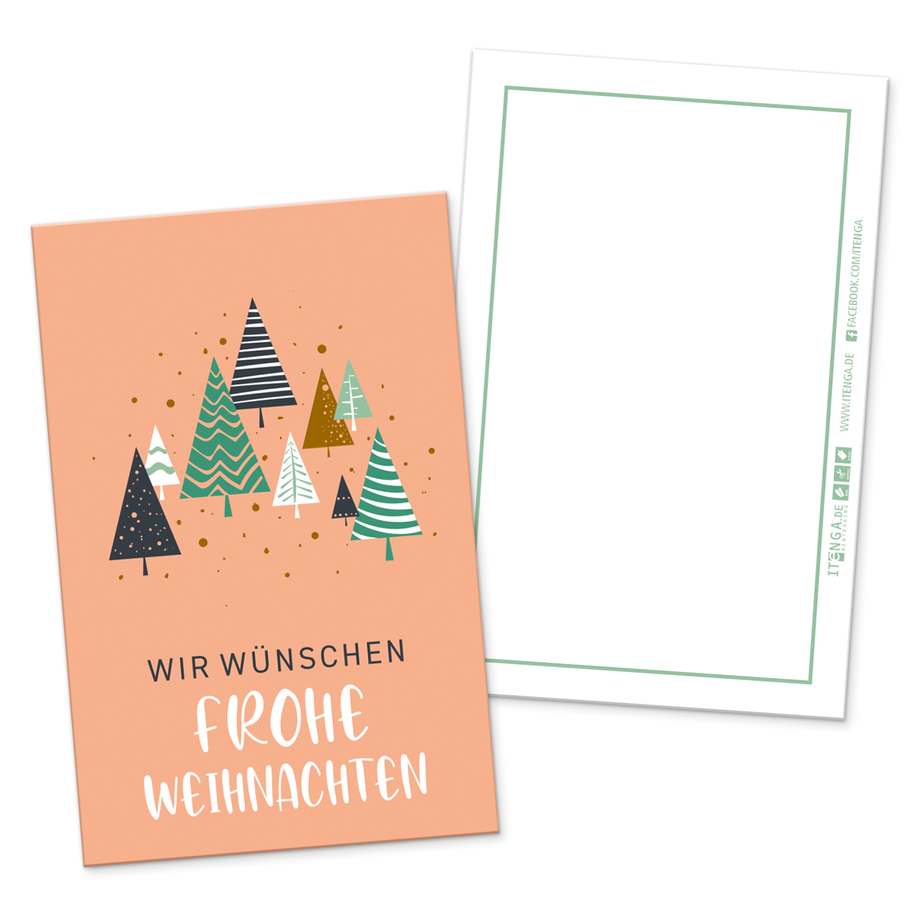 itenga 24 x Geschenkekarten Frohe Weihnachten Weihnachts...