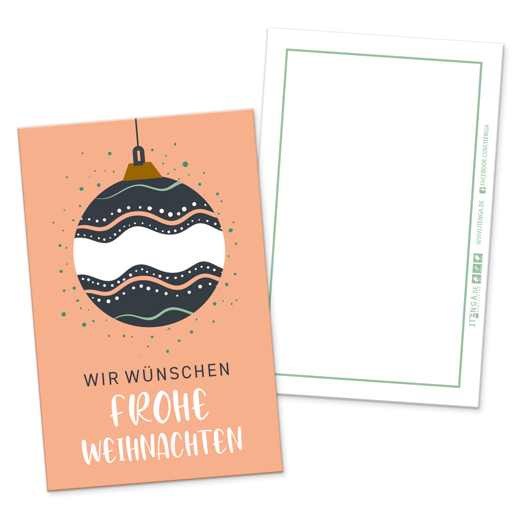 itenga 24 x Geschenkekarten Frohe Weihnachten Weihnachts...