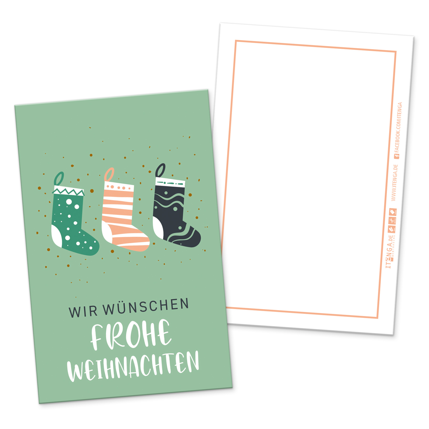 itenga 24 x Geschenkekarten Frohe Weihnachten Weihnachts...