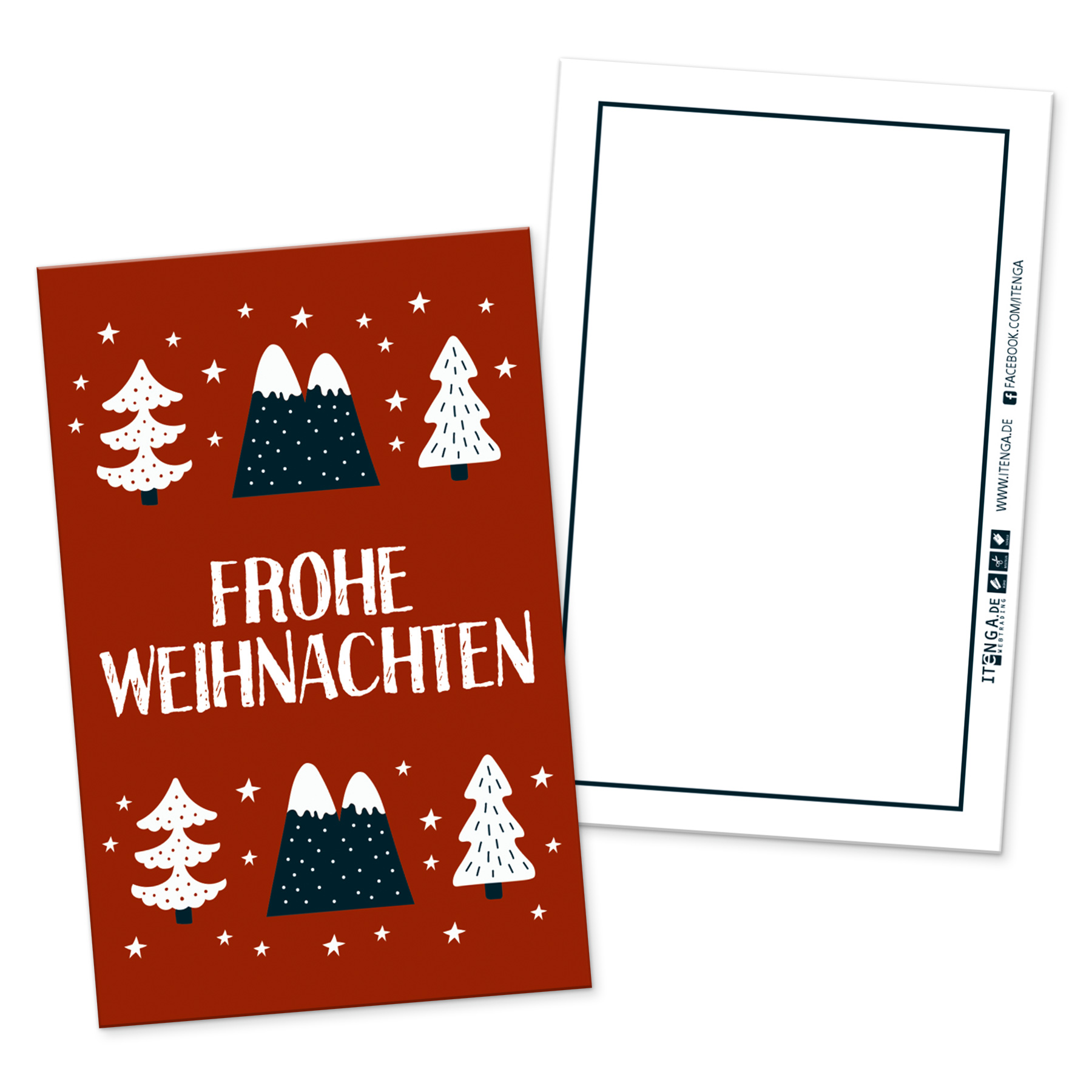 itenga 24 x Geschenkekarten Frohe Weihnachten Weihnachts...