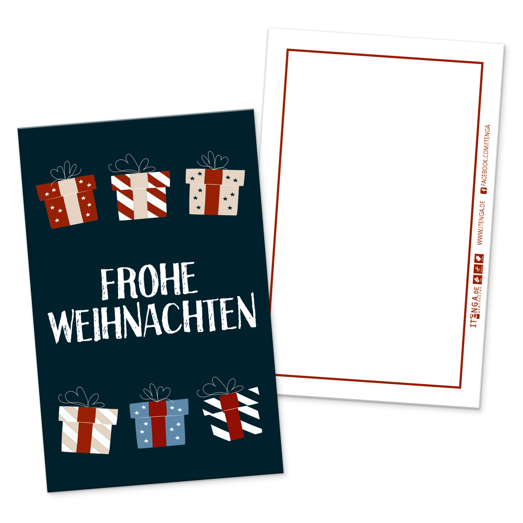 itenga 24 x Geschenkekarten Frohe Weihnachten Weihnachts...