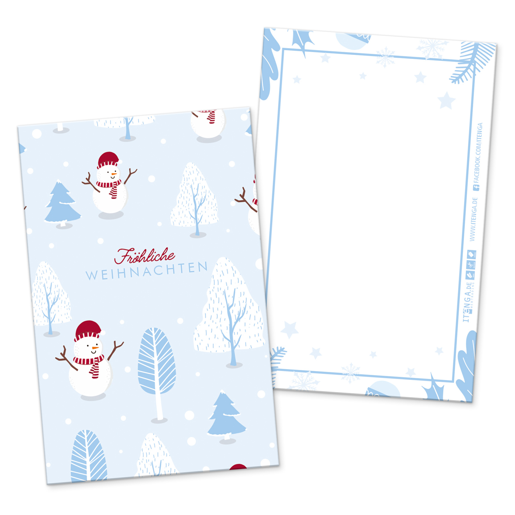 itenga 24 x Geschenkekarten Frohe Weihnachten Winterland...