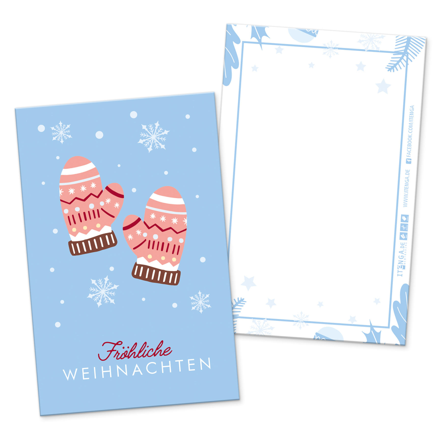 itenga 24 x Geschenkekarten Frohe Weihnachten Winterland...