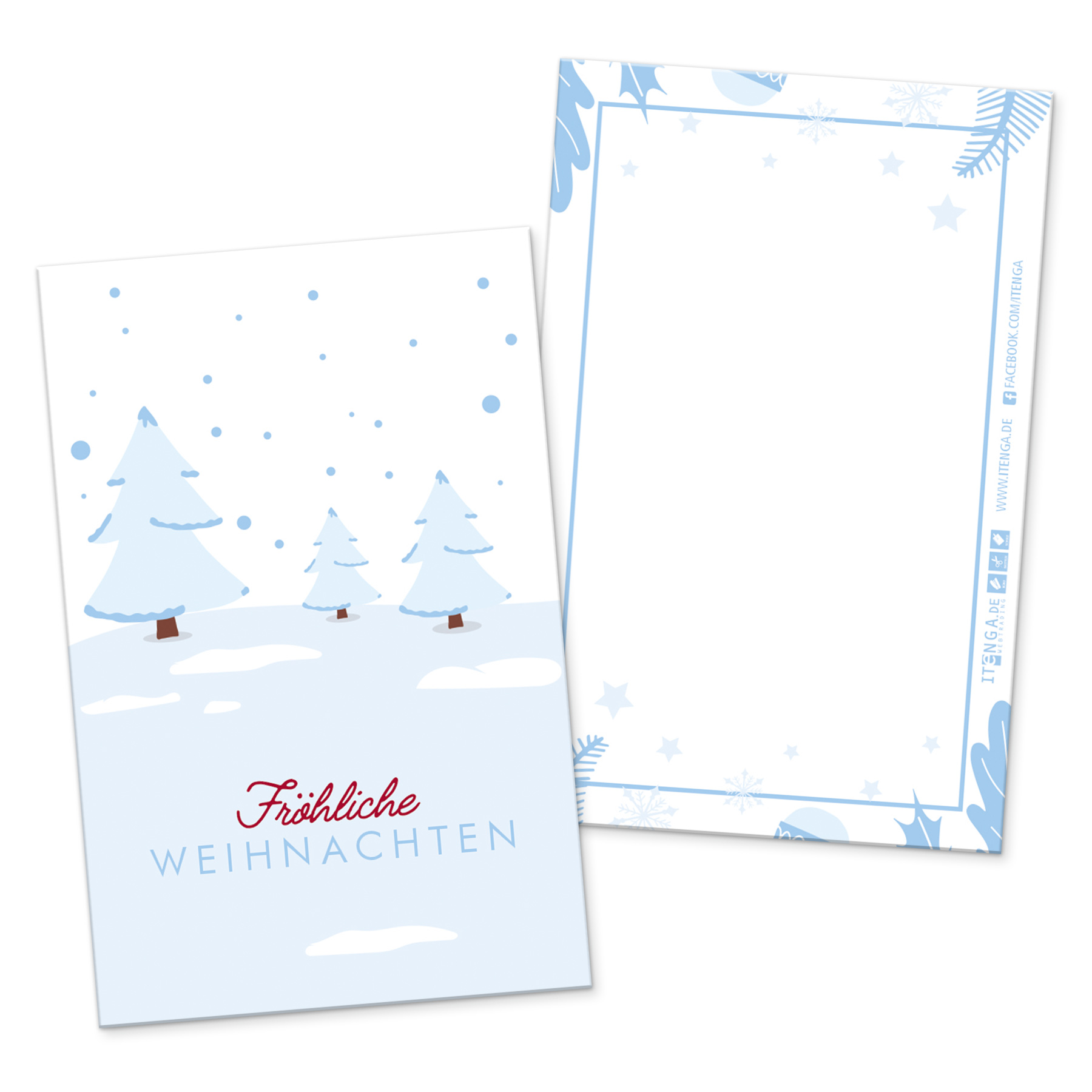 itenga 24 x Geschenkekarten Frohe Weihnachten Winterland...