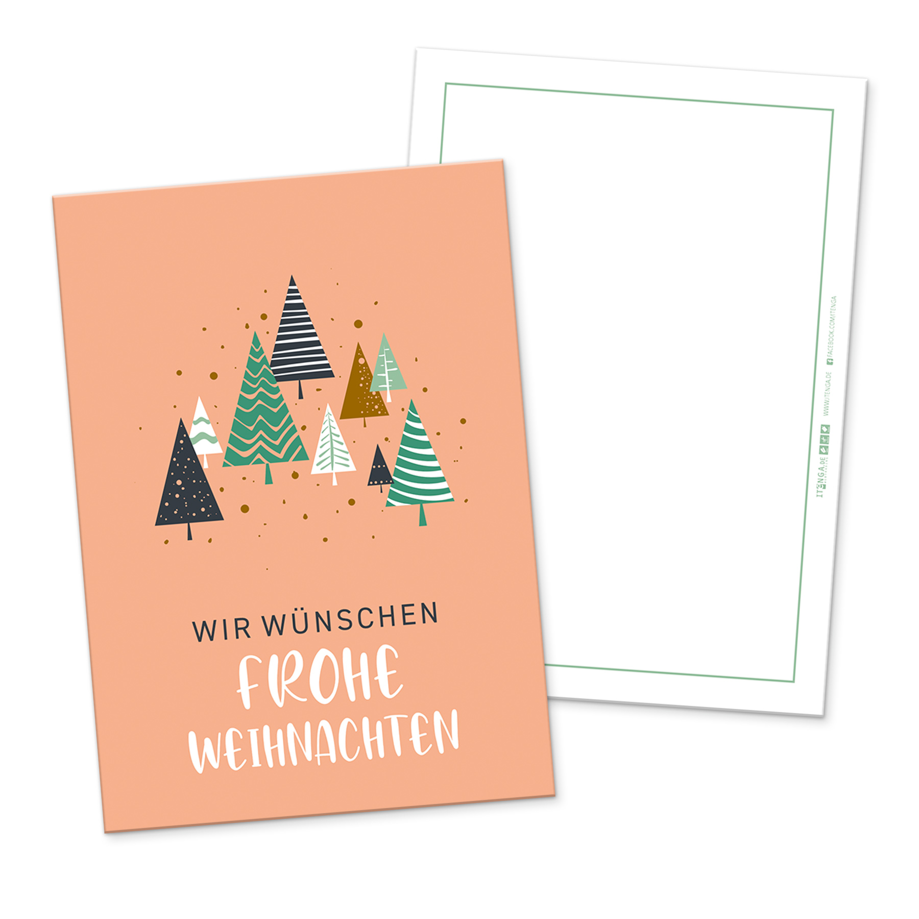 itenga 12 x Postkarte Gru�karte Frohe Weihnachten Weihna...