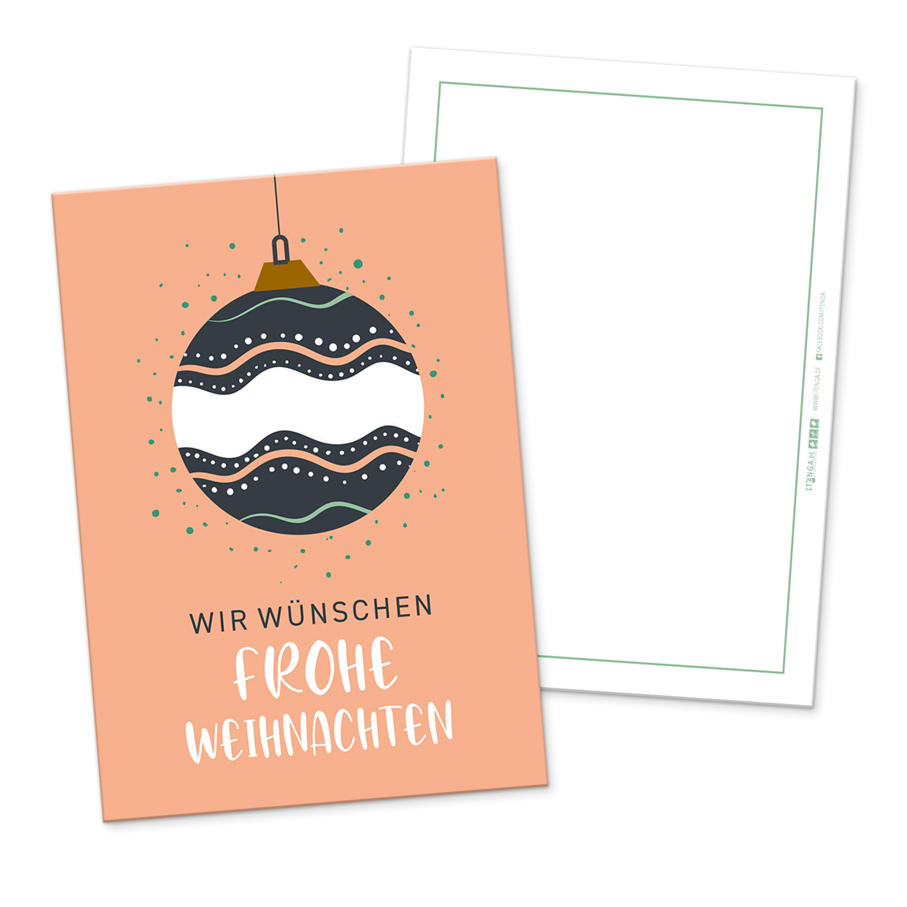 itenga 12 x Postkarte Gru�karte Frohe Weihnachten Weihna...