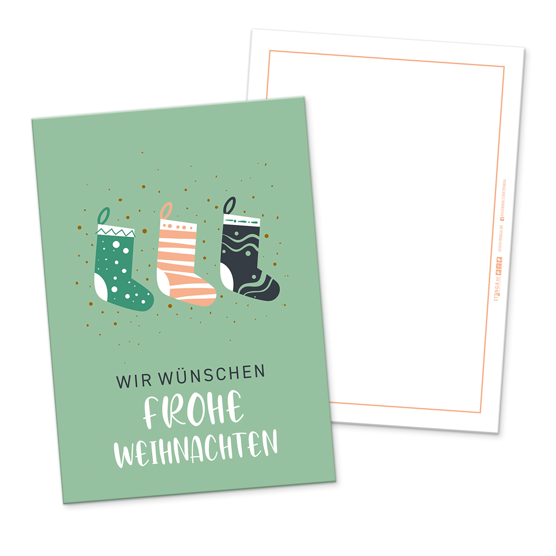 itenga 12 x Postkarte Gru�karte Frohe Weihnachten Weihna...