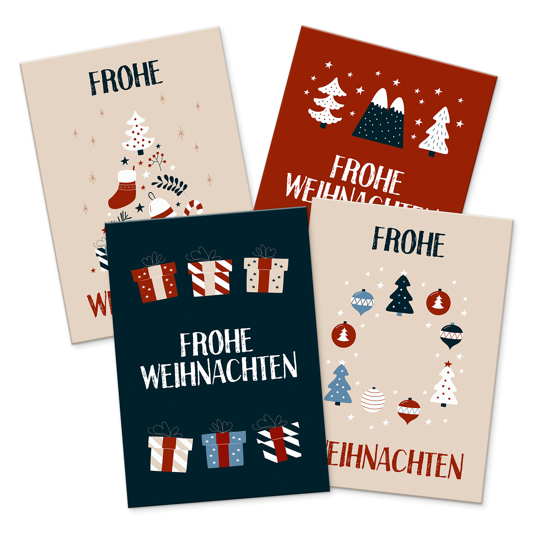 itenga 12 x Postkarte Gru�karte Frohe Weihnachten Weihna...