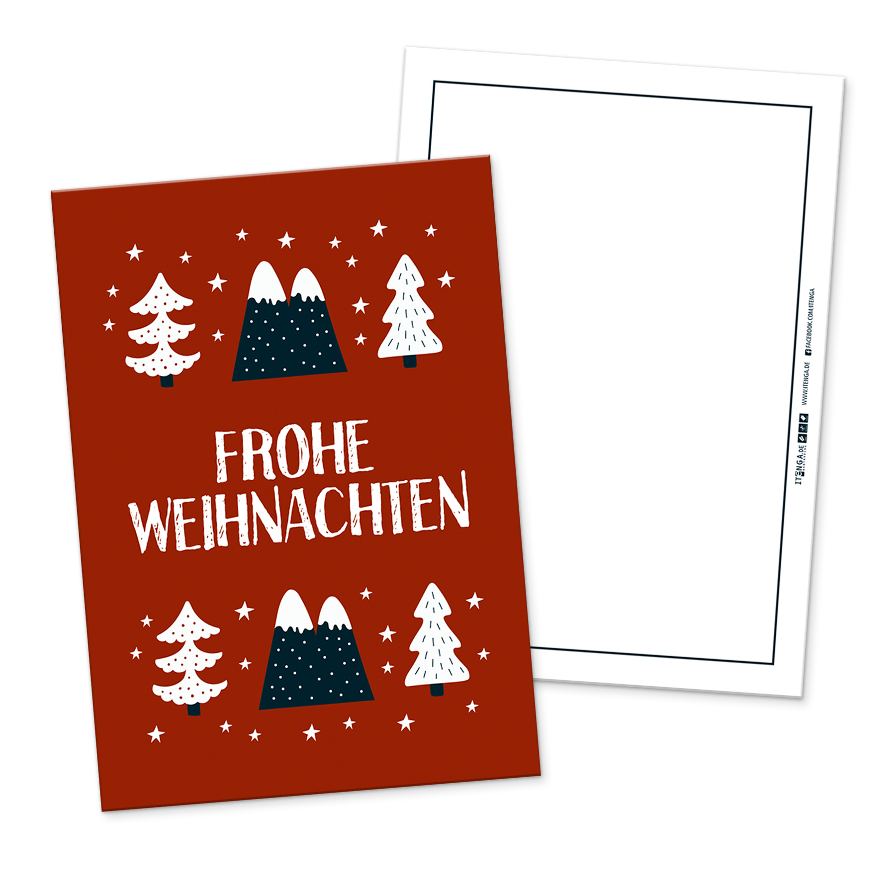 itenga 12 x Postkarte Gru�karte Frohe Weihnachten Weihna...