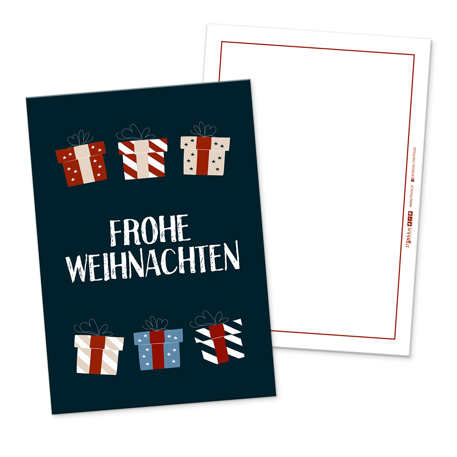 itenga 12 x Postkarte Gru�karte Frohe Weihnachten Weihna...