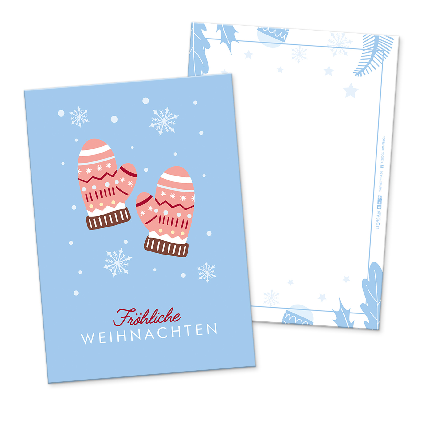 itenga 12 x Postkarte Gru�karte Frohe Weihnachten Winter...