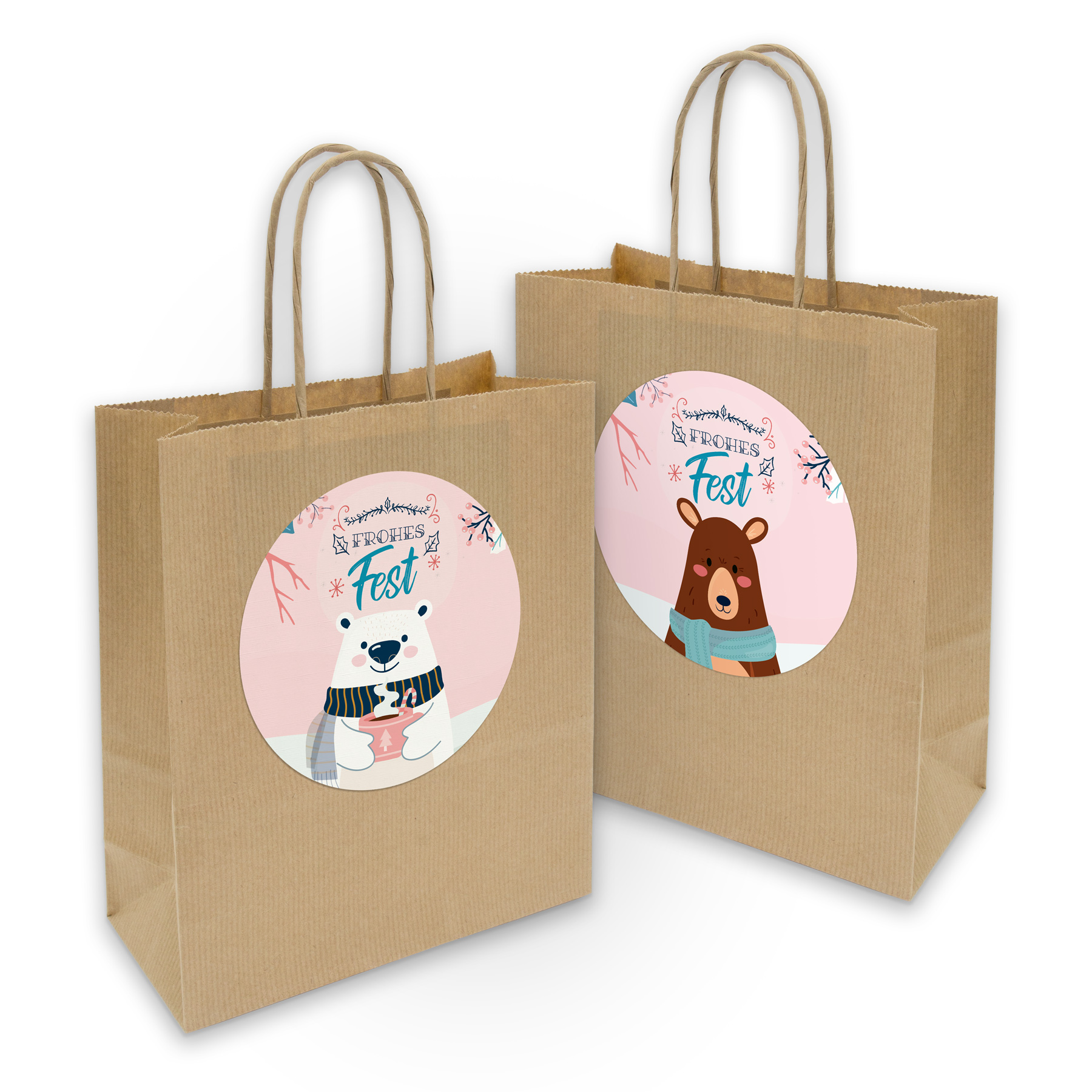 itenga 5x Kordelt�te Frohe Weihnachten Winterfiguren Mix